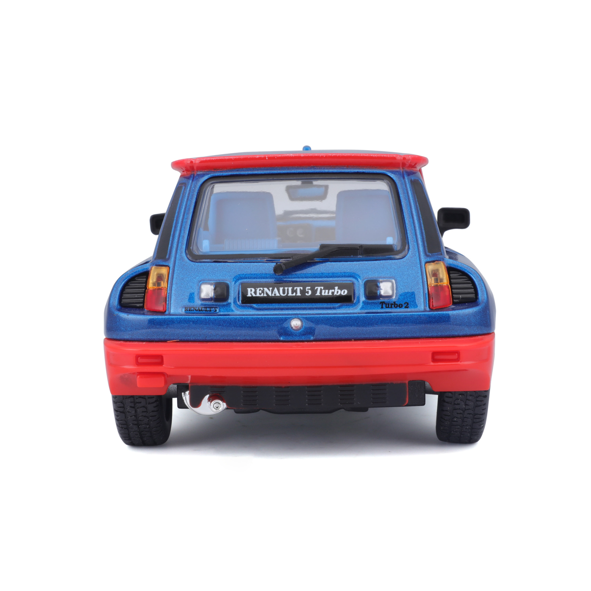 Bburago - Auta HOBBY, Renault 5 Turbo, modrá metalíza-červená, 1:24