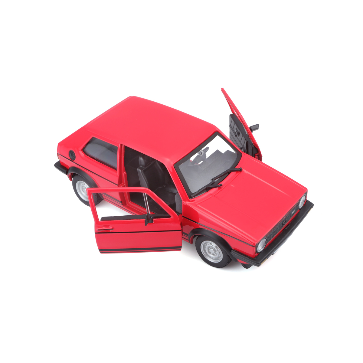 Bburago - Auta HOBBY, Volkswagen Golf Mk1 GTI (1979), červená, 1:24