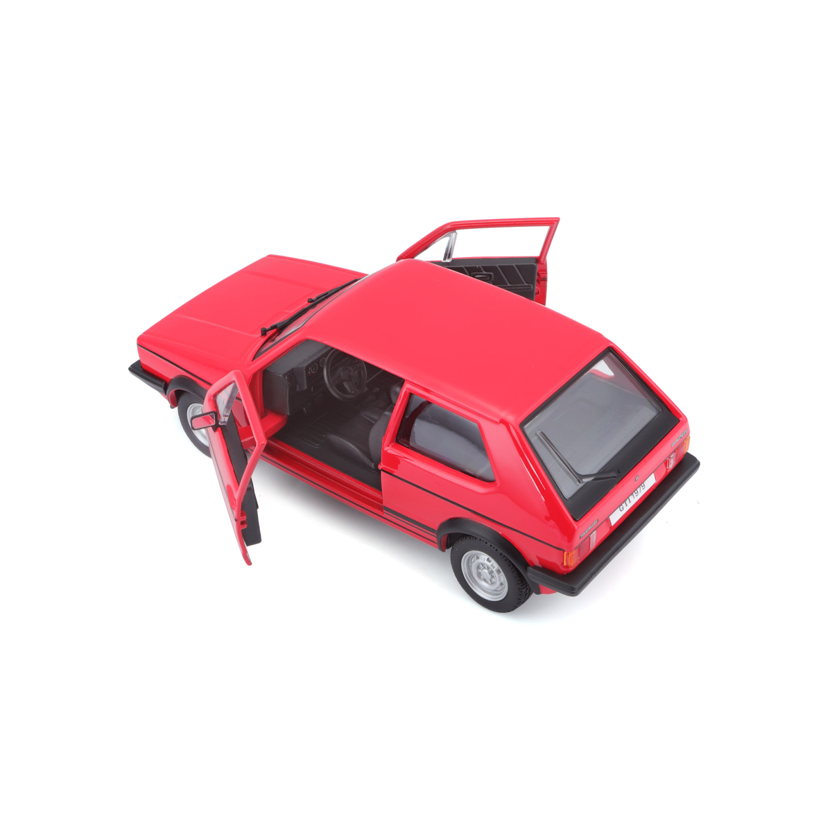 Bburago - Auta HOBBY, Volkswagen Golf Mk1 GTI (1979), červená, 1:24
