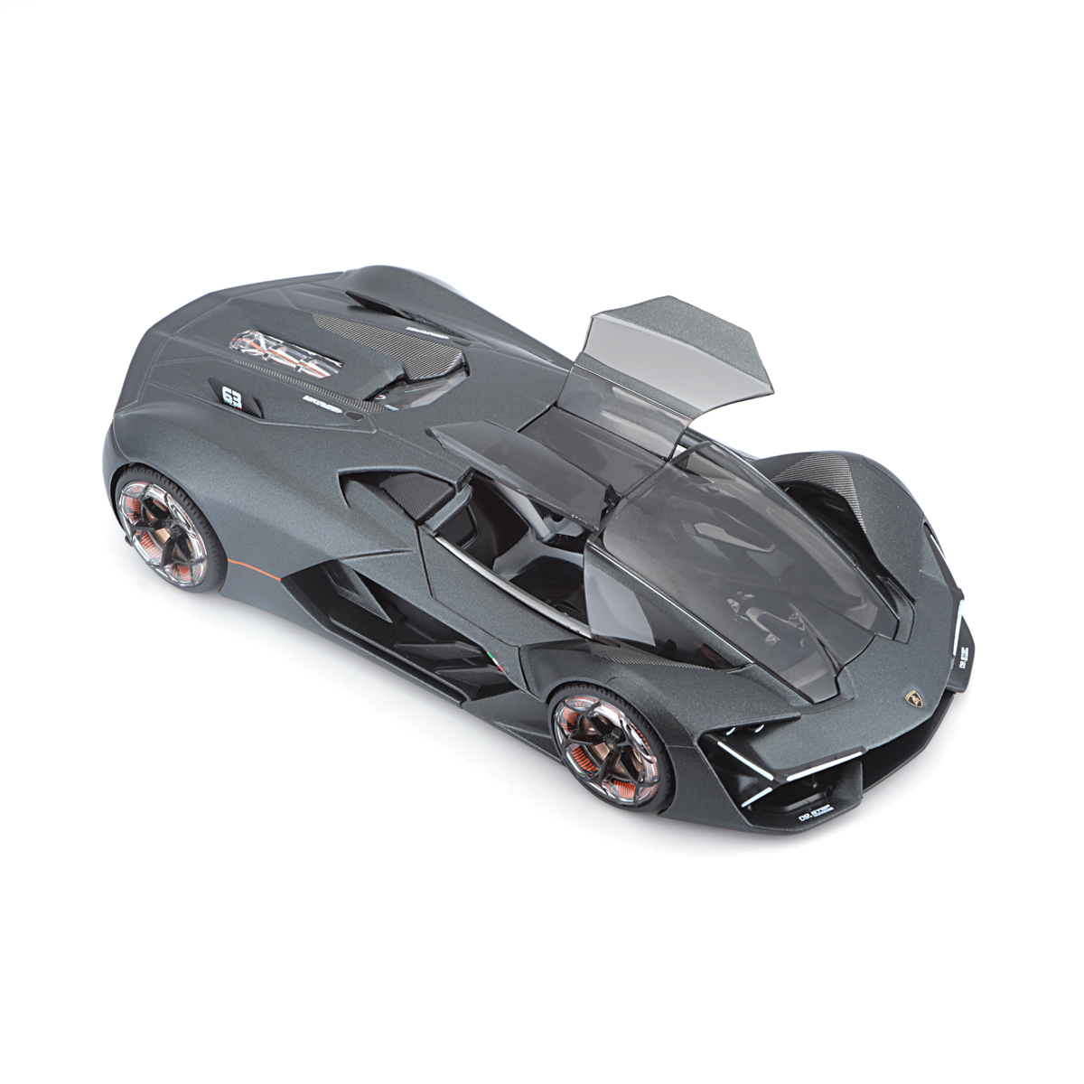 Bburago - Auta HOBBY, Lamborghini Terzo Millennio, šedá metalíza, 1:24