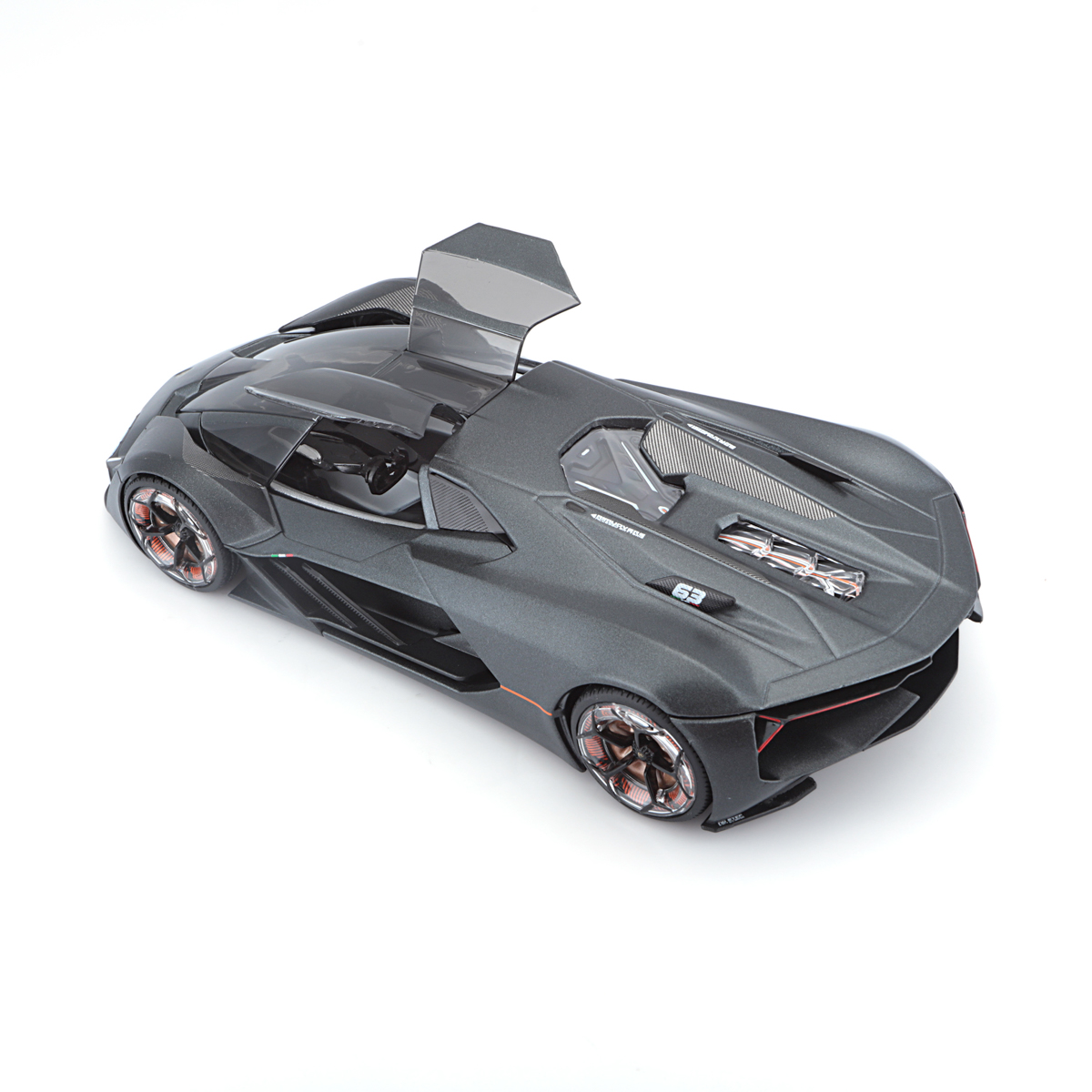 Bburago - Auta HOBBY, Lamborghini Terzo Millennio, šedá metalíza, 1:24