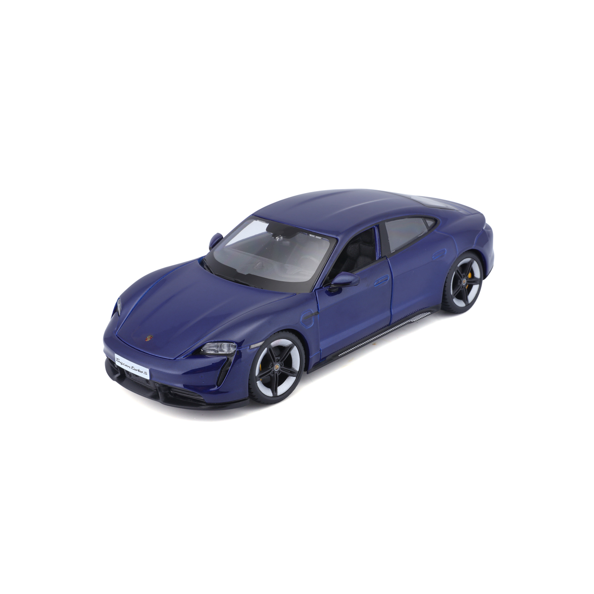 Bburago - Auta HOBBY, Porsche Taycan Turbo S, modrá, 1:24