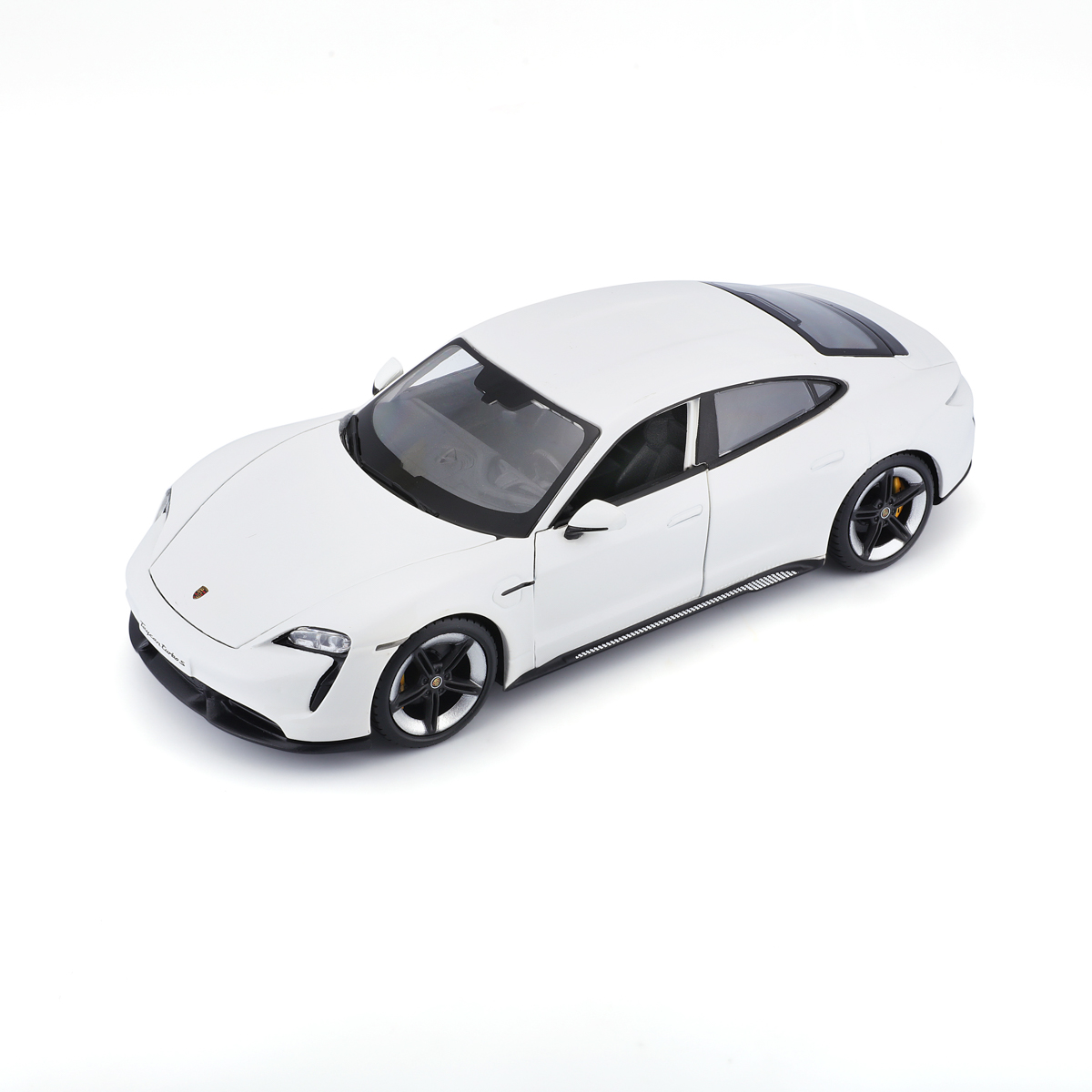 Bburago - Auta HOBBY, Porsche Taycan Turbo S, bílá, 1:24