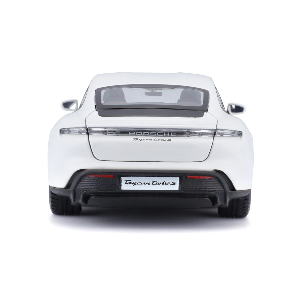 Bburago - Auta HOBBY, Porsche Taycan Turbo S, bílá, 1:24