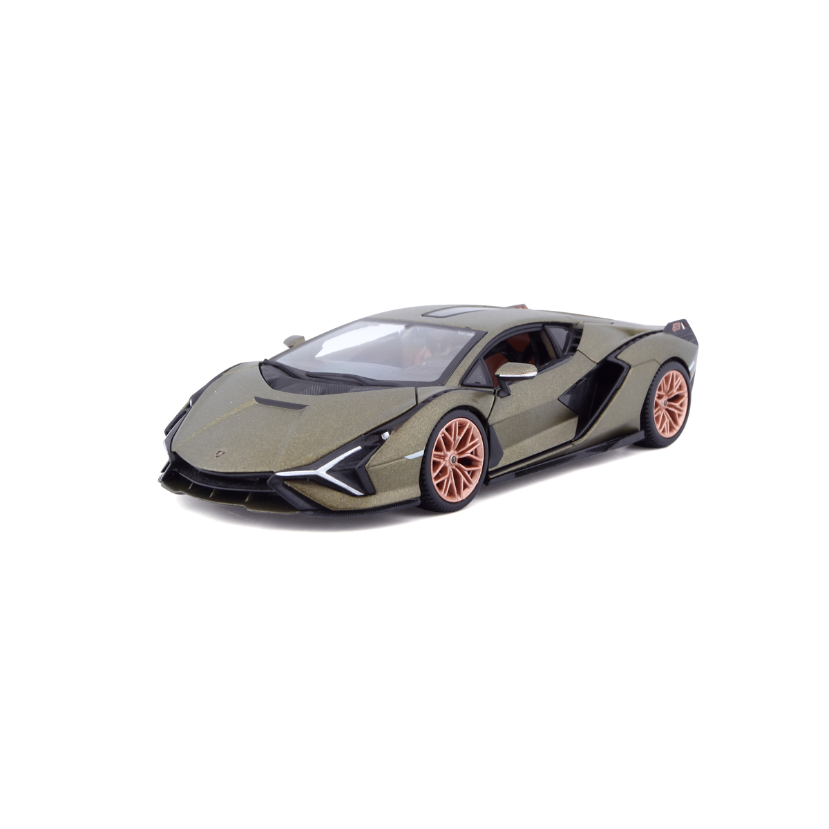 Bburago - Auta HOBBY, Lamborghini Sián FKP 37, matná zelená metalíza, 1:24