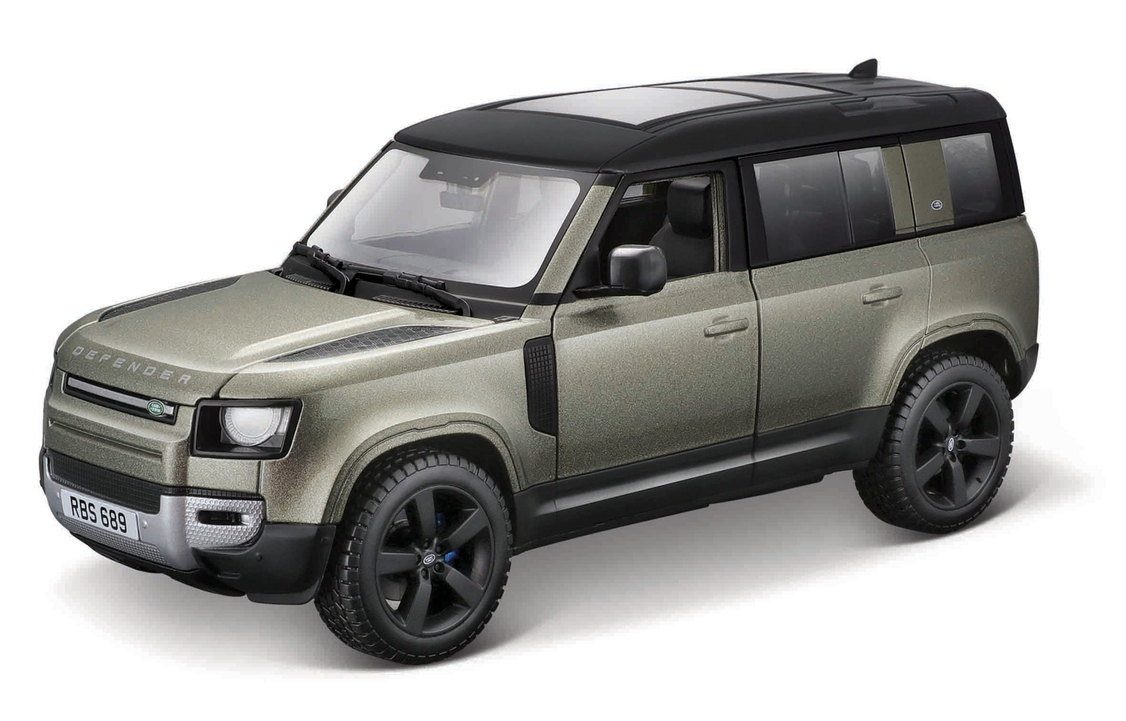 Bburago - Auta HOBBY, 2022 Land Rover Defender 110, zelená metalíza, 1:24