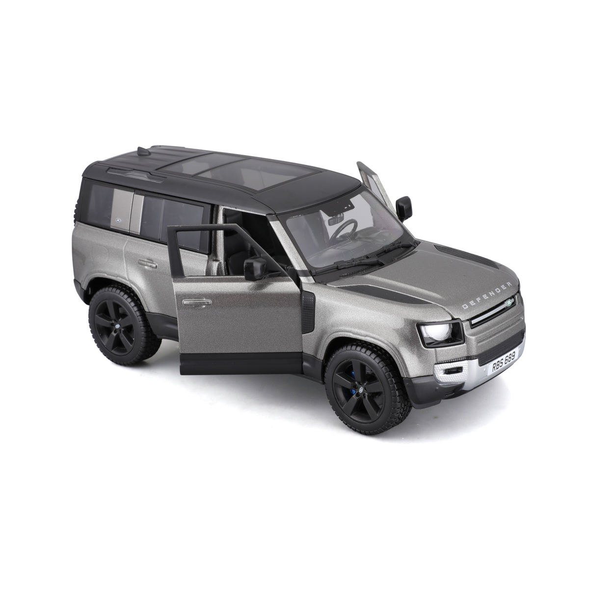 Bburago - Auta HOBBY, 2022 Land Rover Defender 110, šedá metalíza, 1:24