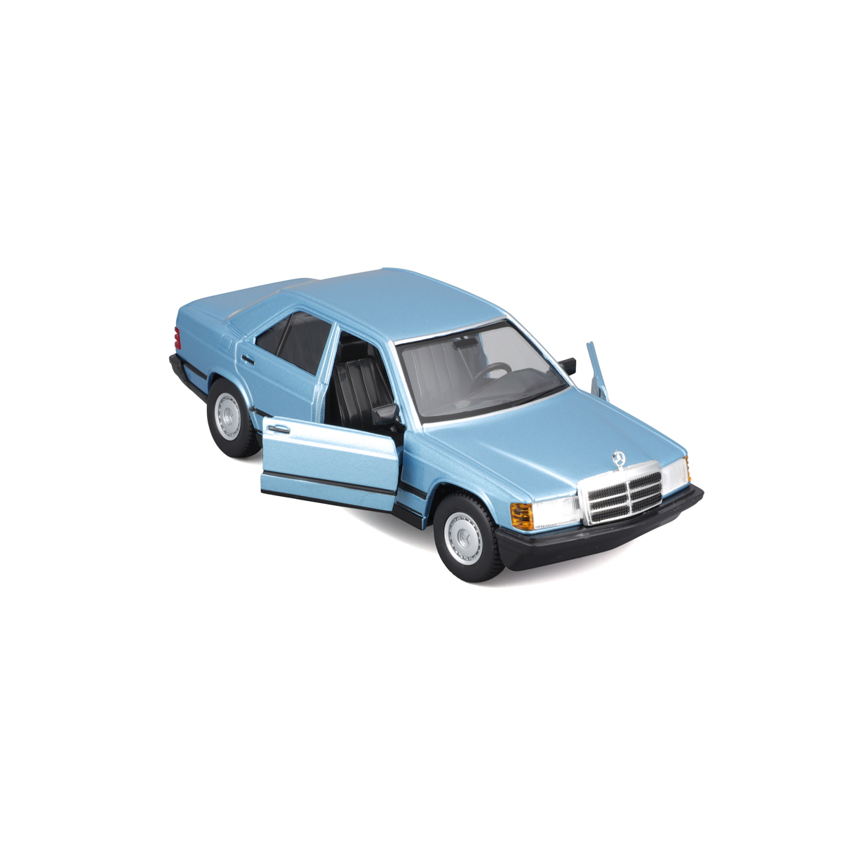 Bburago - Auta HOBBY, Mercedes-Benz 190 E 2.6, modrá metalíza, 1:24