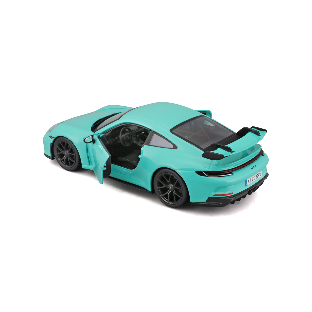 Bburago - Auta HOBBY, Porsche 911 GT3, zelená mint, 1:24