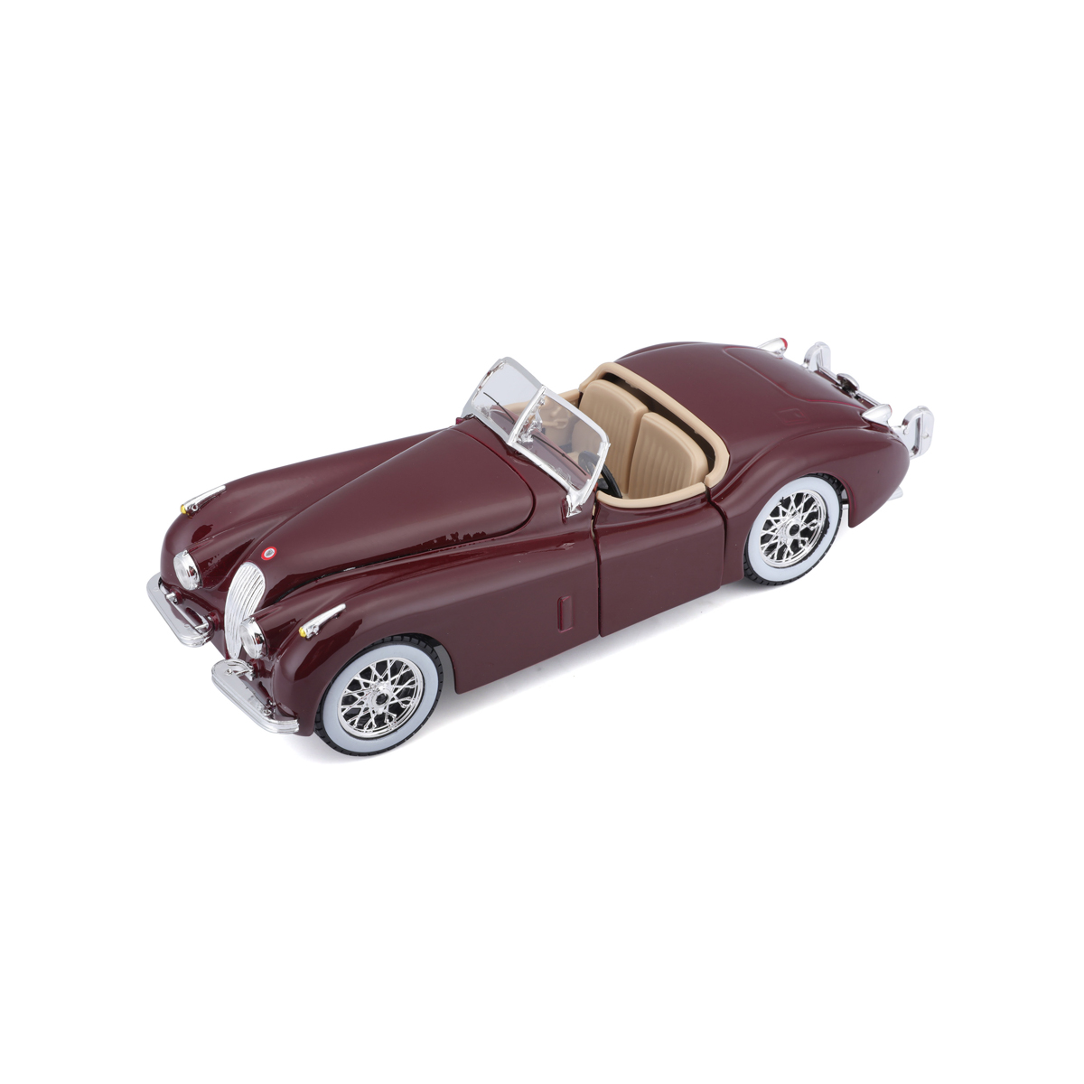 Bburago - Auta HOBBY, Jaguar XK 120 Roadster (1951), červená, 1:24
