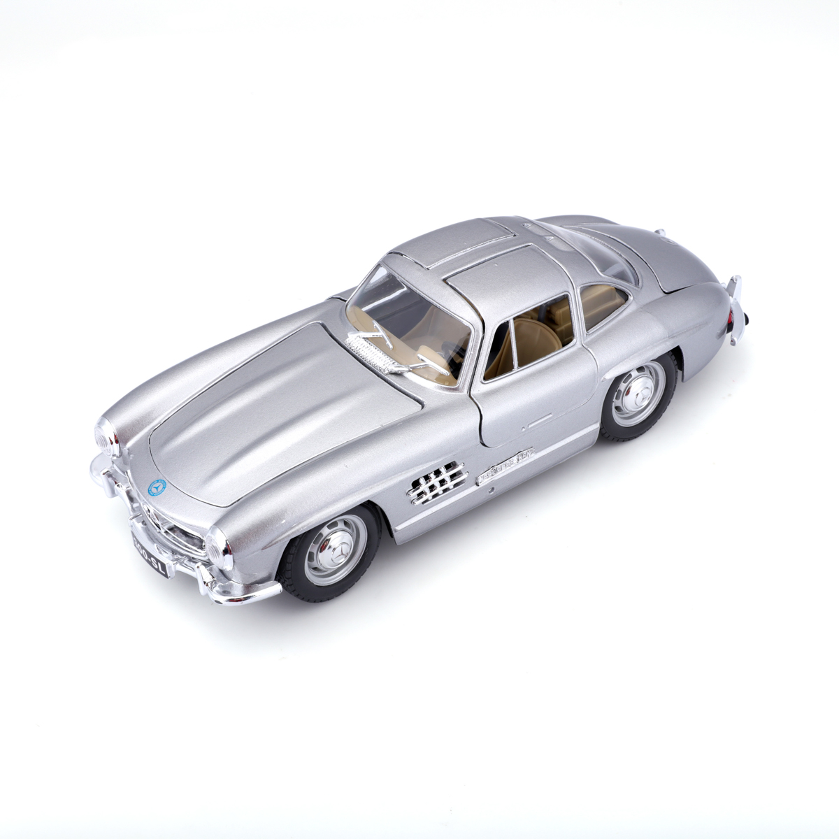 Bburago - Auta HOBBY, Mercedes-Benz 300 SL (1954), stříbrná, 1:24