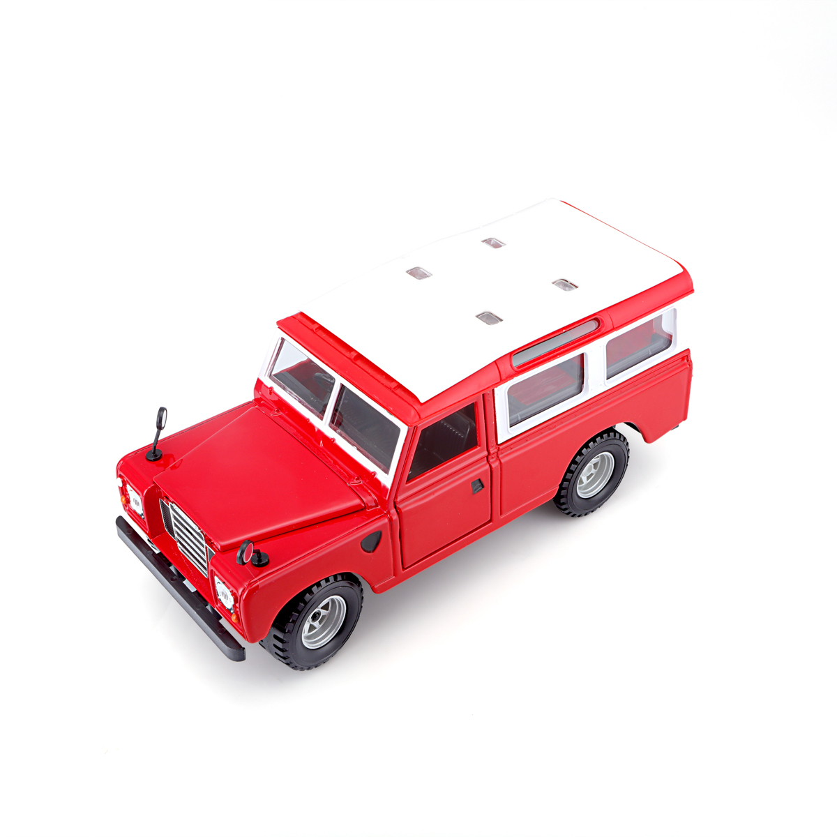 Bburago - Auta HOBBY, Land Rover Series II, červená, 1:24