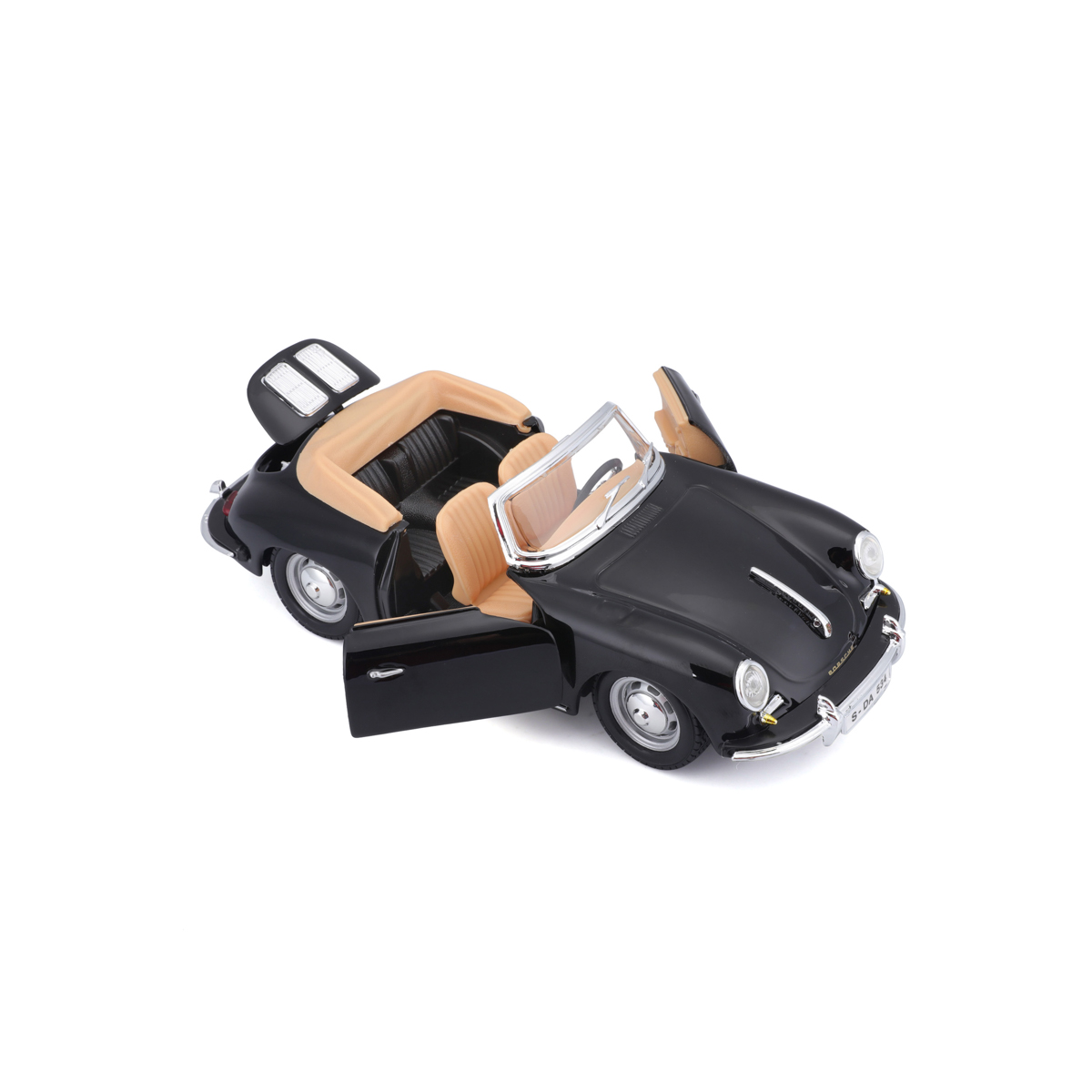Bburago - Auta HOBBY, Porsche 356B Cabriolet (1961), černá, 1:24