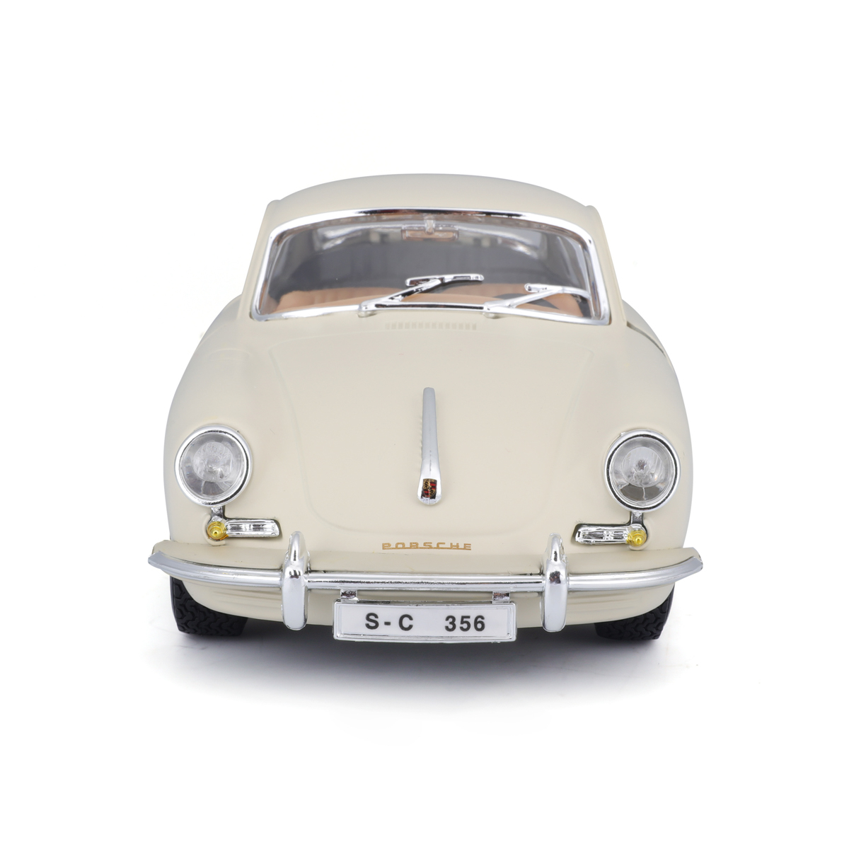 Bburago - Auta HOBBY, Porsche 356B Coupe (1961), Ivory krémová, 1:24