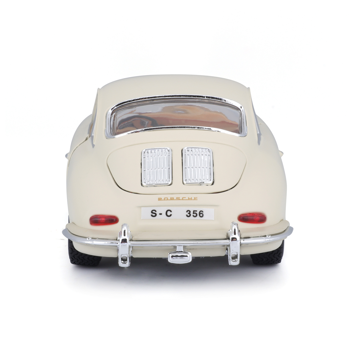 Bburago - Auta HOBBY, Porsche 356B Coupe (1961), Ivory krémová, 1:24