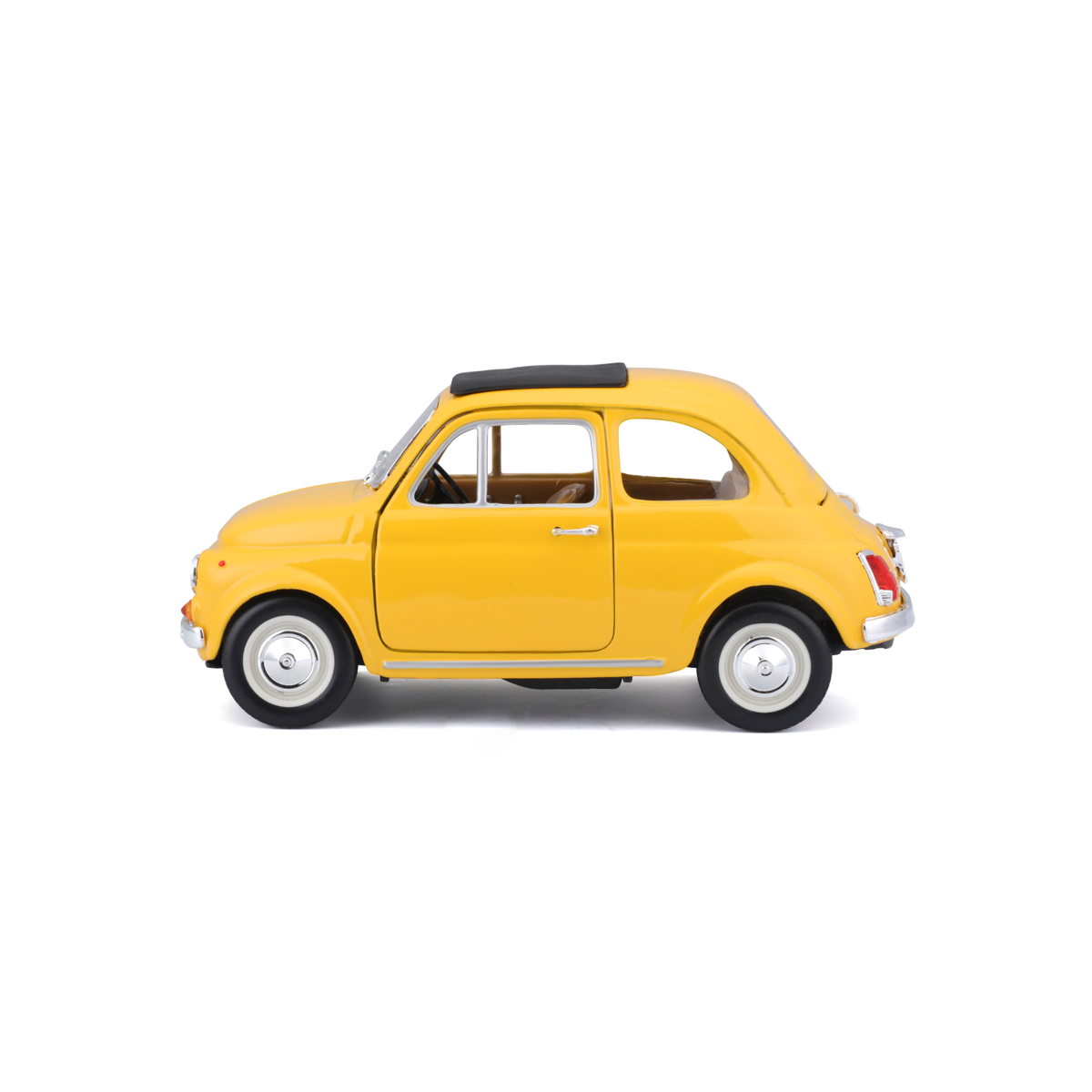 Bburago - Auta HOBBY, Fiat 500F (1965), žlutá, 1:24