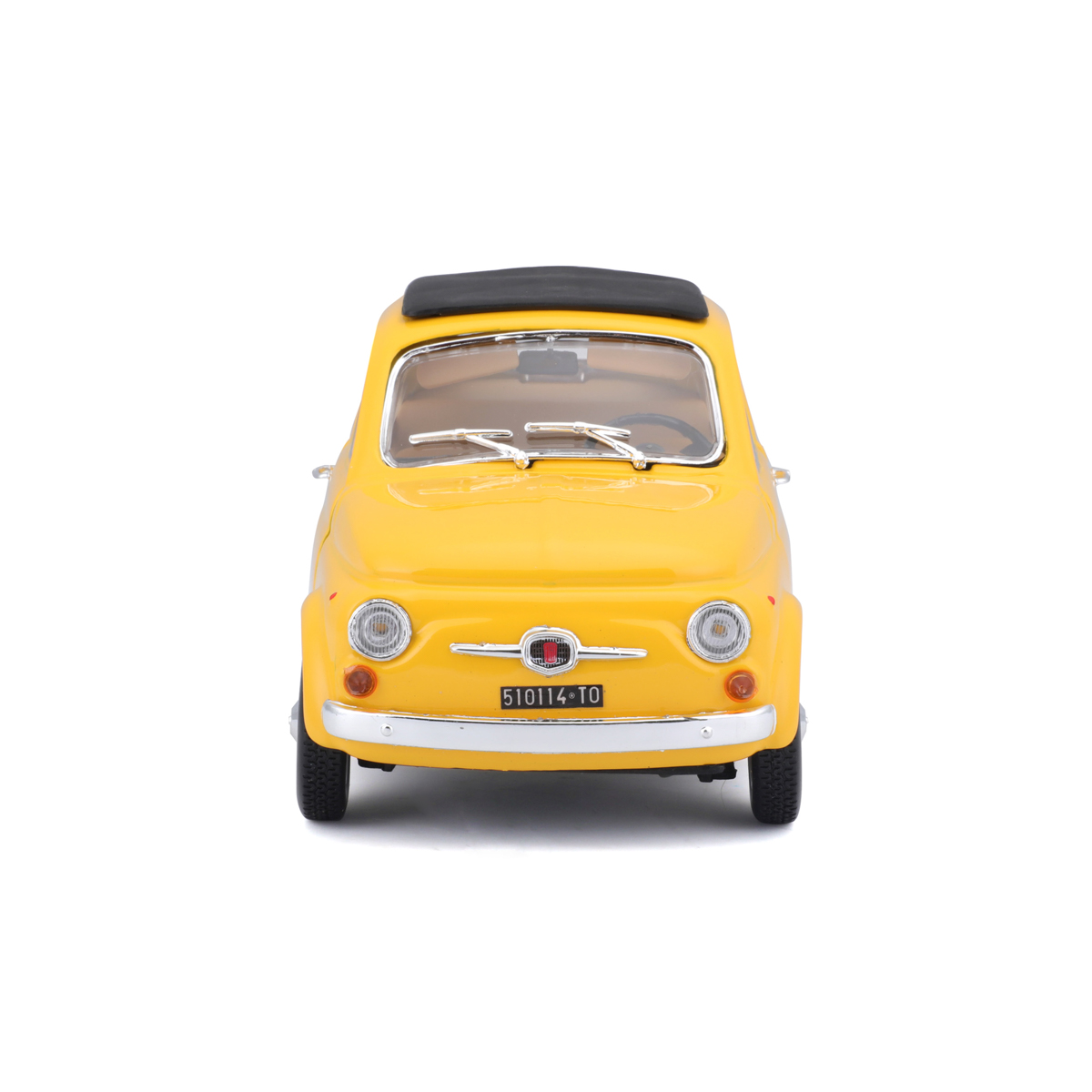 Bburago - Auta HOBBY, Fiat 500F (1965), žlutá, 1:24