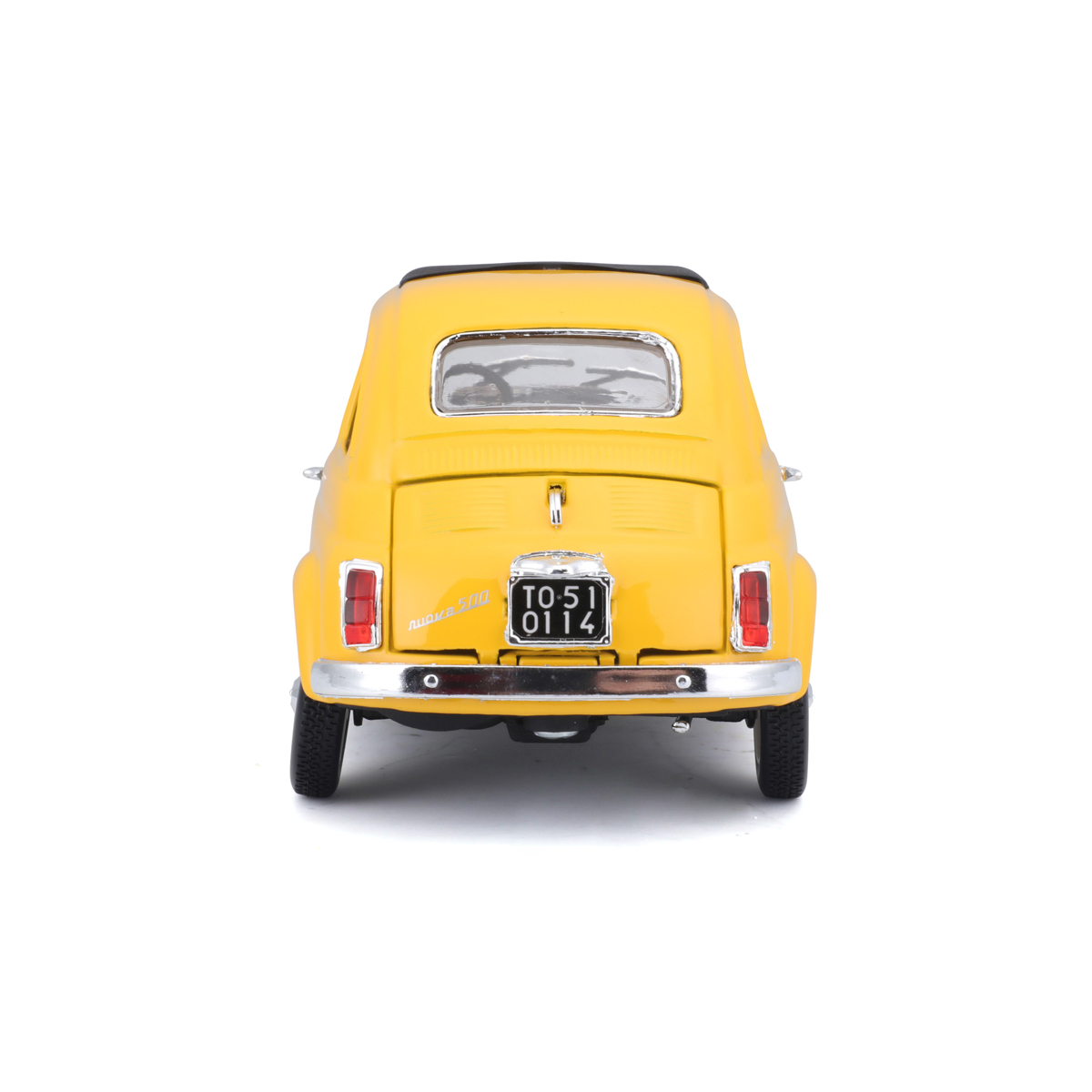 Bburago - Auta HOBBY, Fiat 500F (1965), žlutá, 1:24