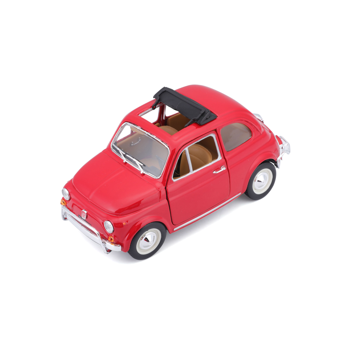 Bburago - Auta HOBBY, Fiat 500L (1968), červená, 1:24