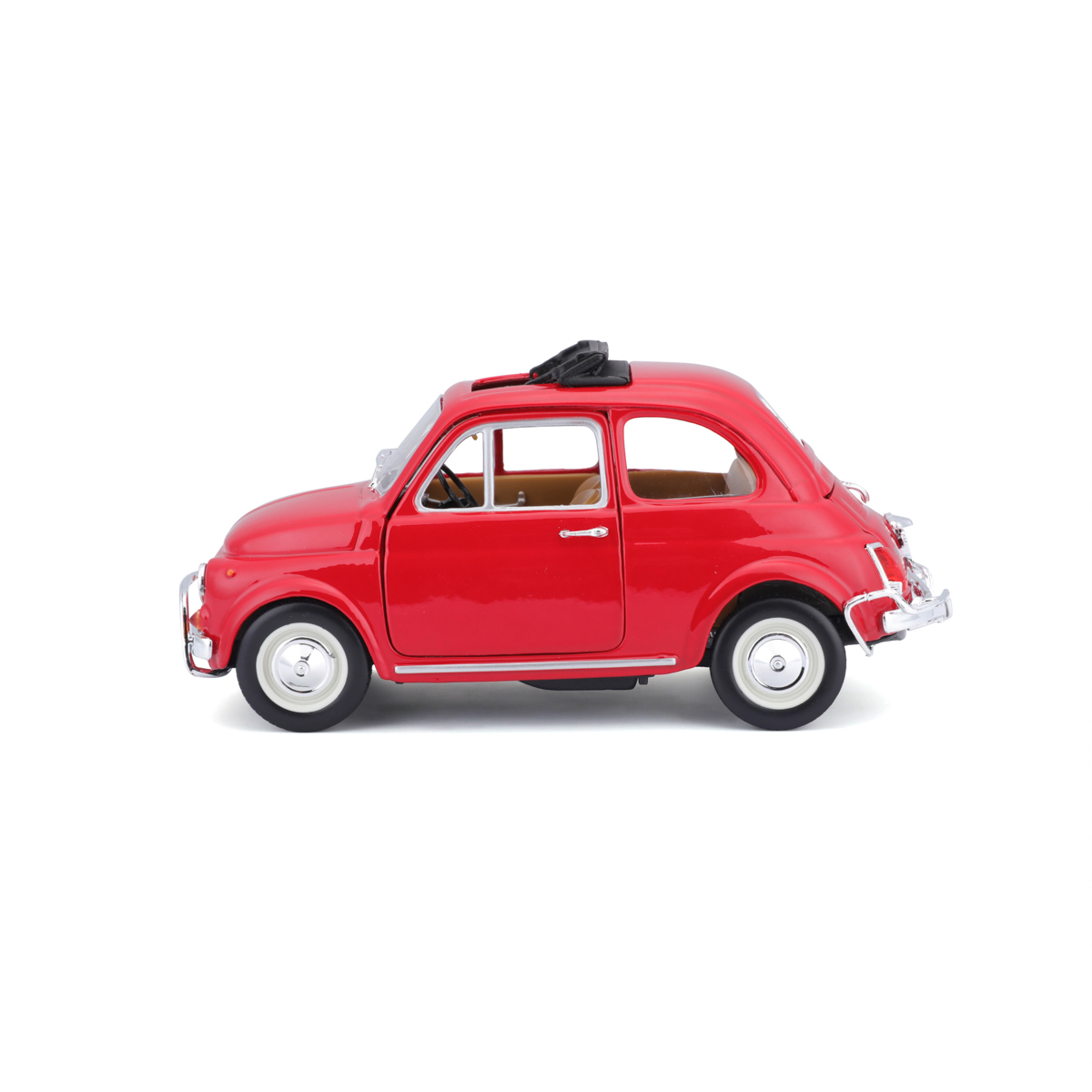 Bburago - Auta HOBBY, Fiat 500L (1968), červená, 1:24