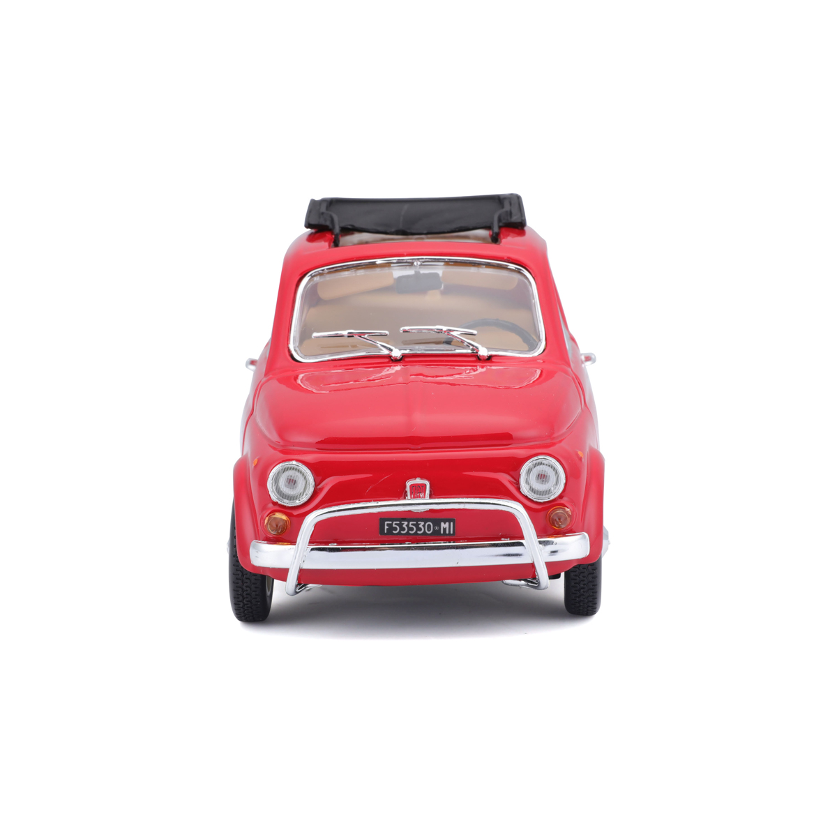 Bburago - Auta HOBBY, Fiat 500L (1968), červená, 1:24