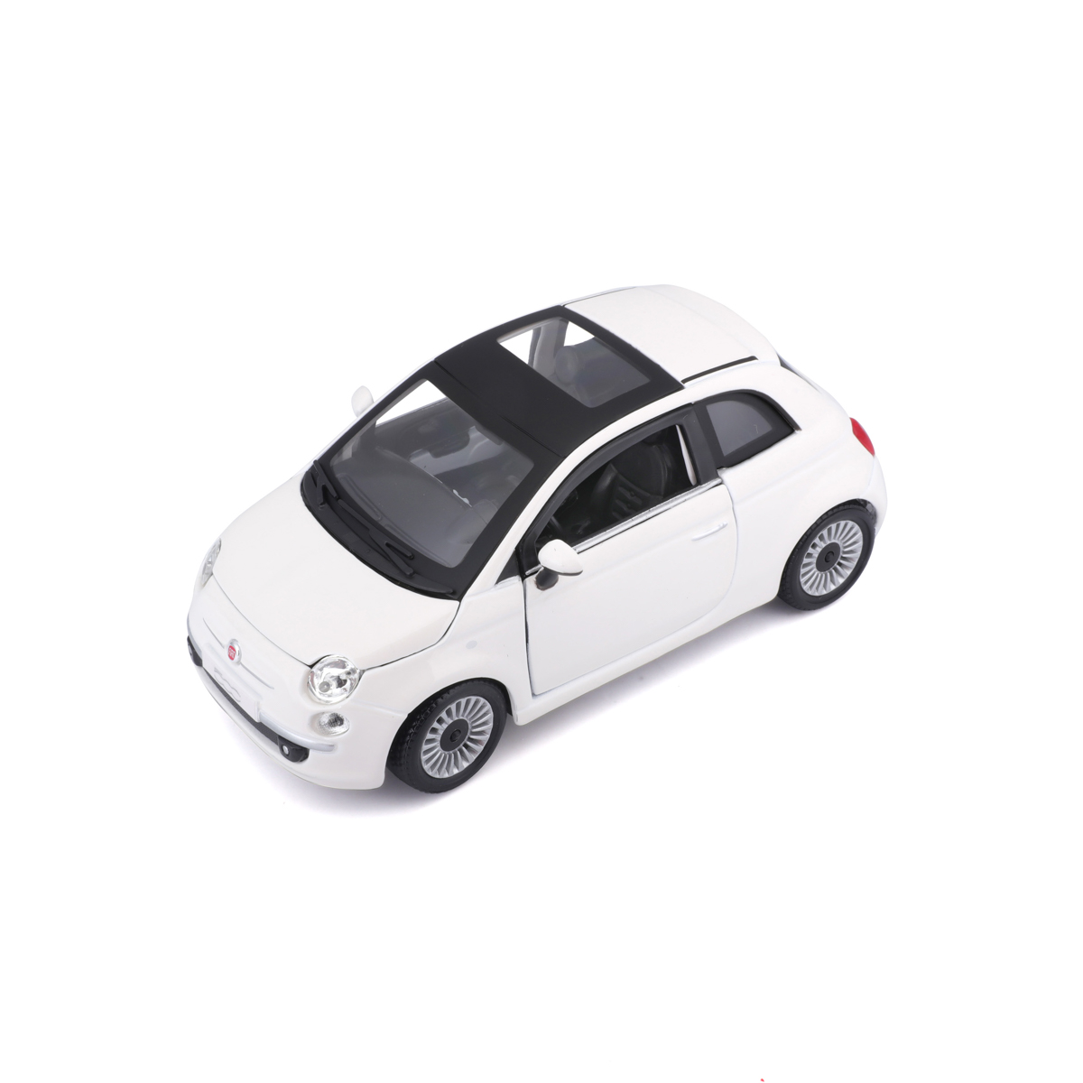 Bburago - Auta HOBBY, Fiat 500 (2007), bílá, 1:24