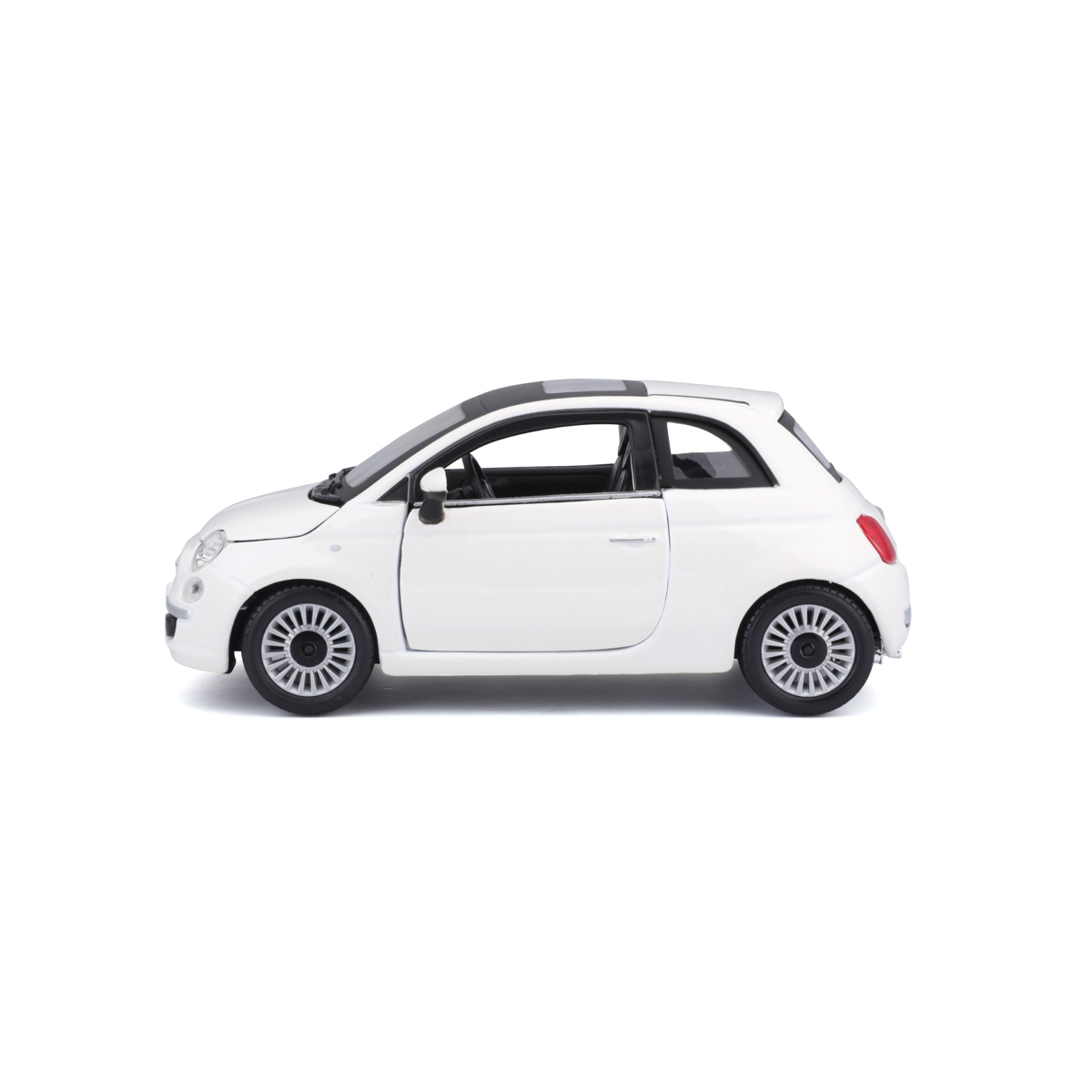 Bburago - Auta HOBBY, Fiat 500 (2007), bílá, 1:24
