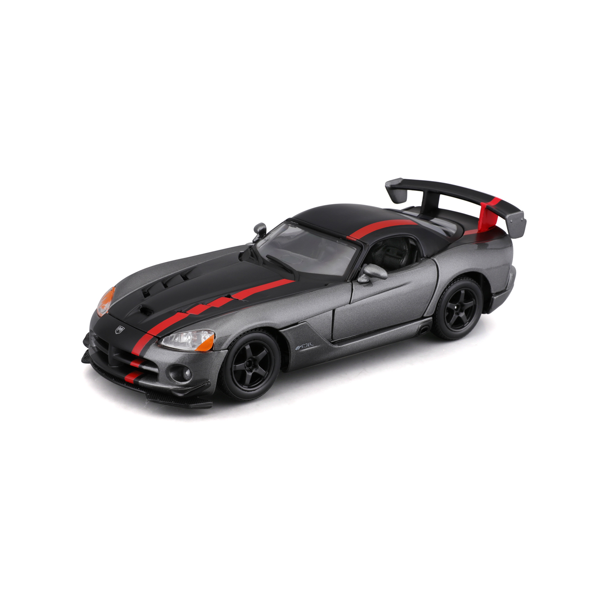 Bburago - Auta HOBBY, Dodge Viper SRT 10 ACR, šedá metalíza-matná černá, 1:24