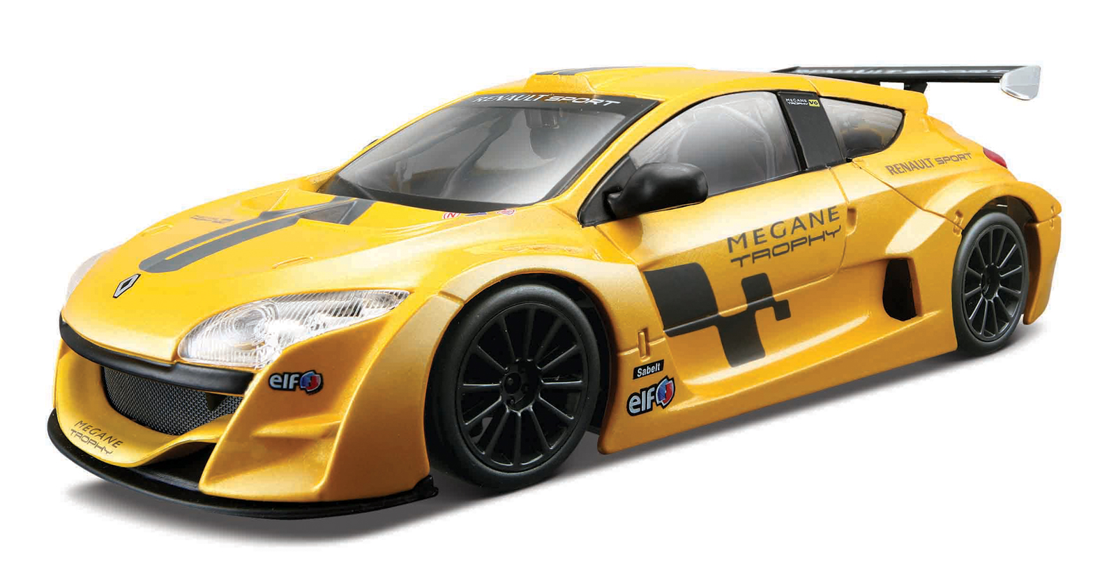 Bburago - Auta HOBBY, Renault Mégane Trophy, žlutá metalíza, 1:24