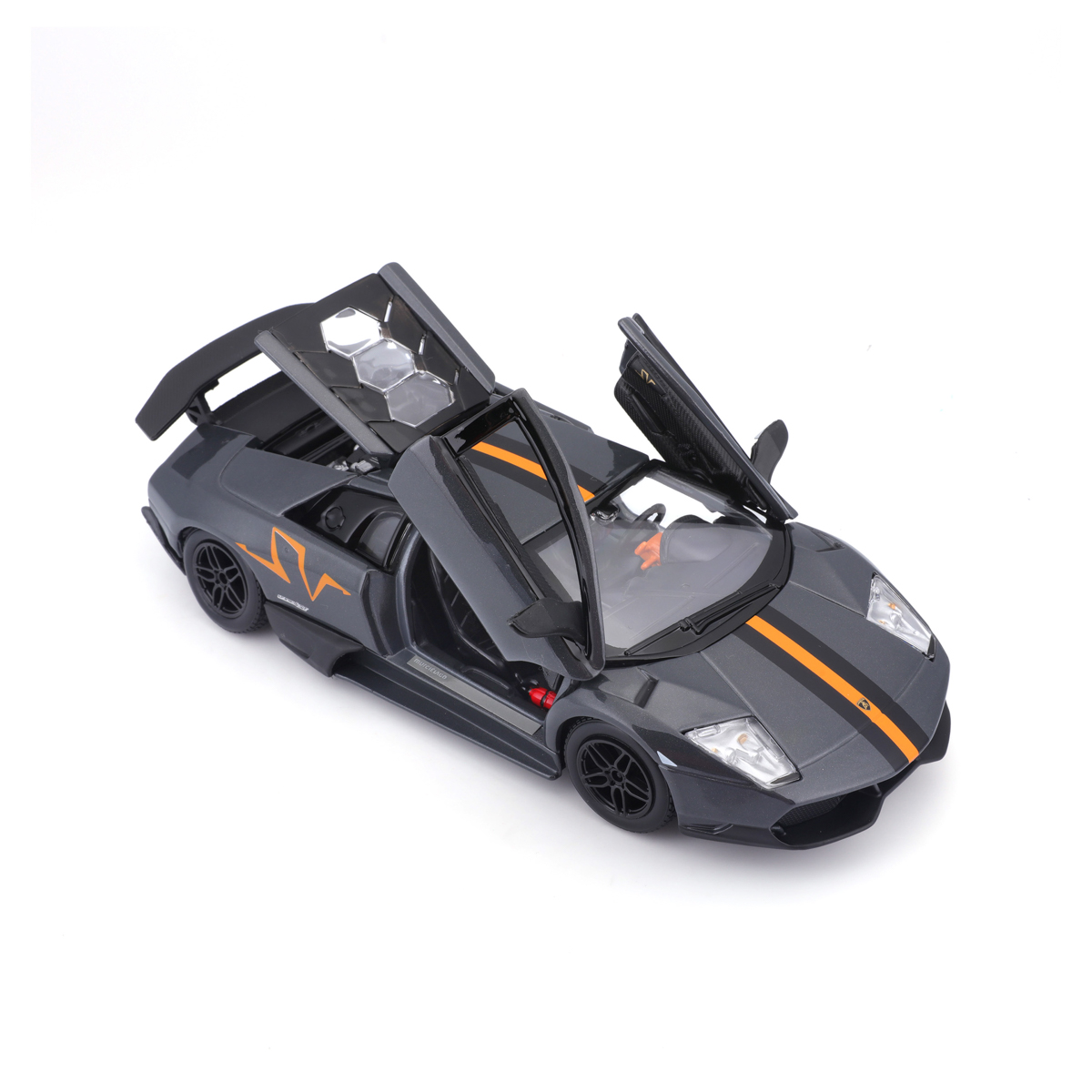 Bburago - Auta HOBBY, Murciélago LP 670-4 SV China Limited Edition, šedá metalíza, 1:24
