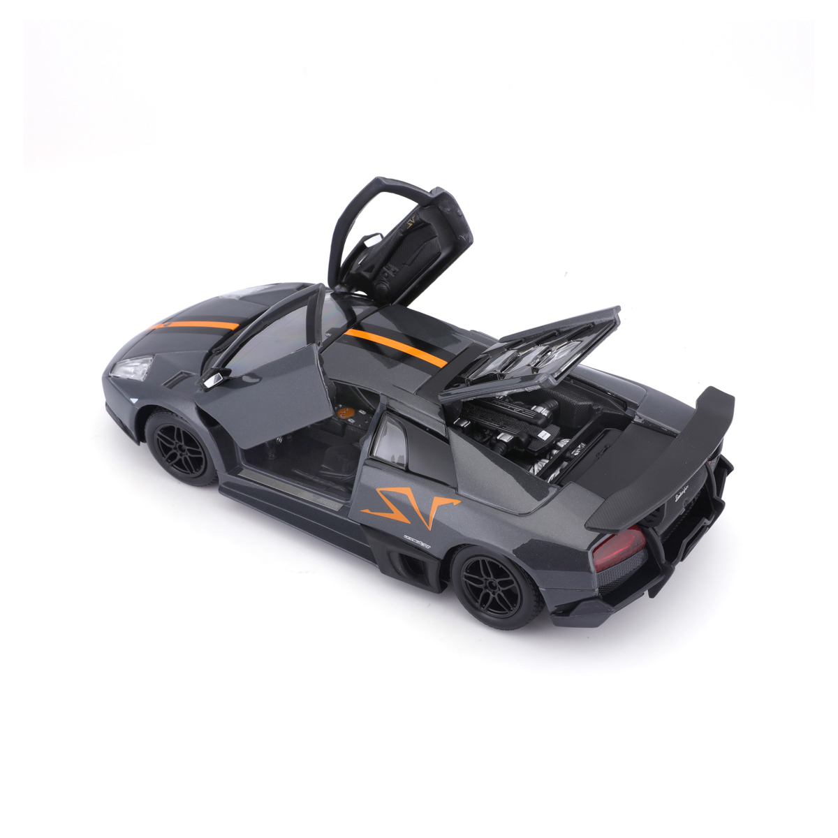 Bburago - Auta HOBBY, Murciélago LP 670-4 SV China Limited Edition, šedá metalíza, 1:24