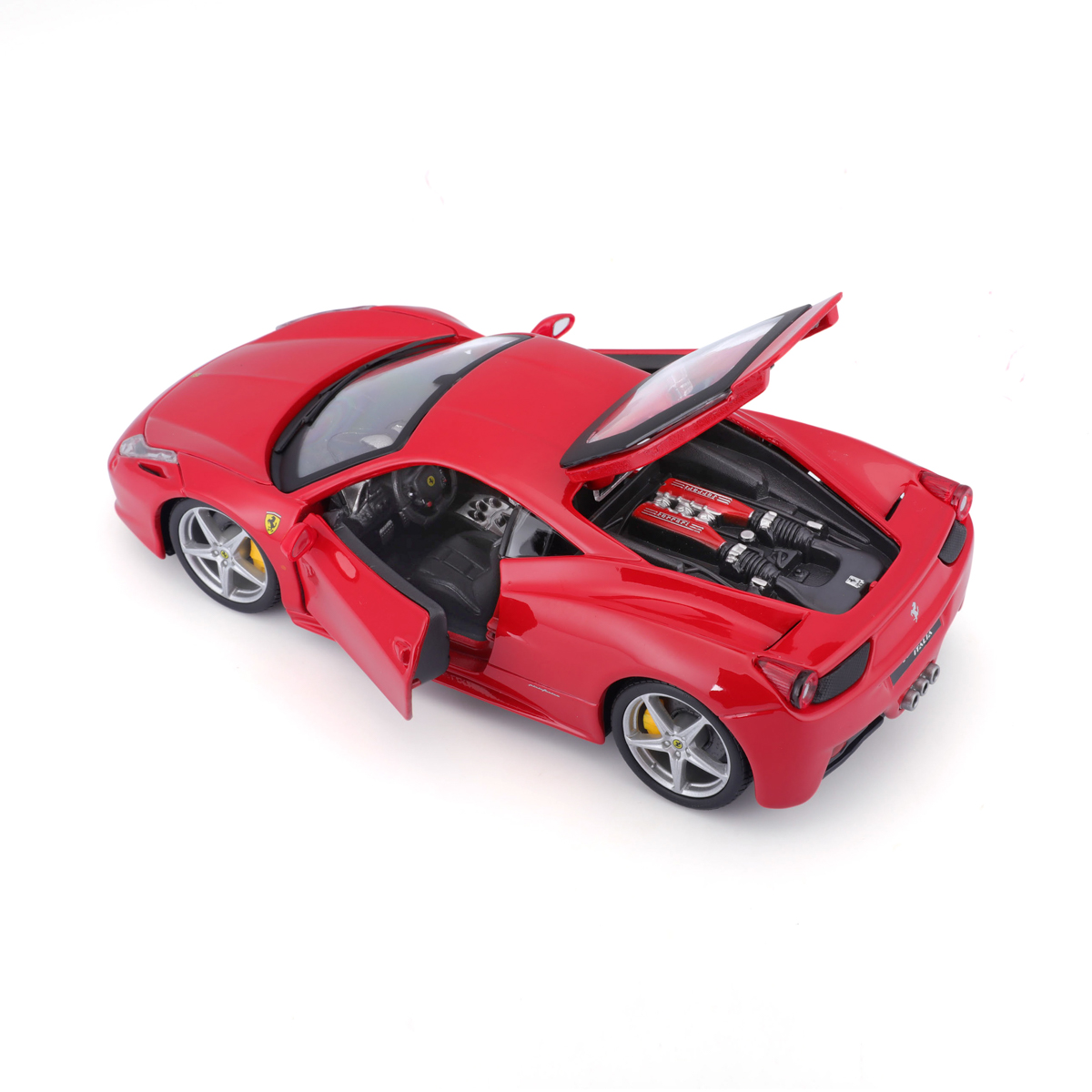 Bburago - RACE+PLAY, Ferrari 458 Italia, červená, 1:24