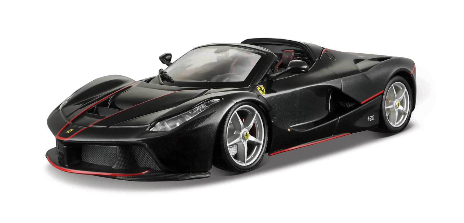 Bburago - RACE+PLAY, Ferrari LaFerrari Aperta, černá metalíza, 1:24