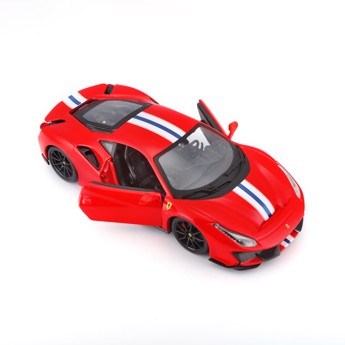 Bburago - RACE+PLAY Ferrari 488 Pista, červená, 1:24