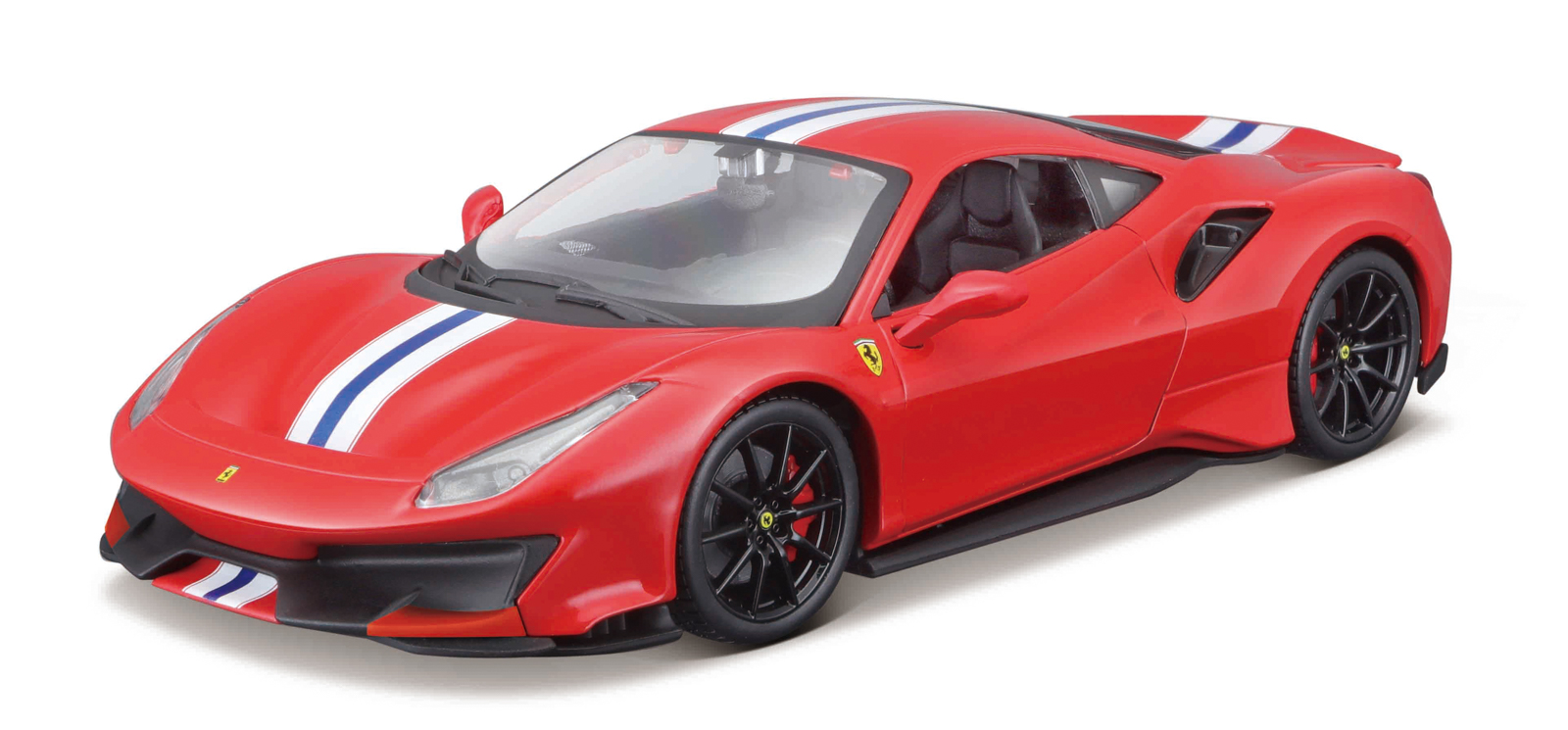 Bburago - RACE+PLAY Ferrari 488 Pista, červená, 1:24