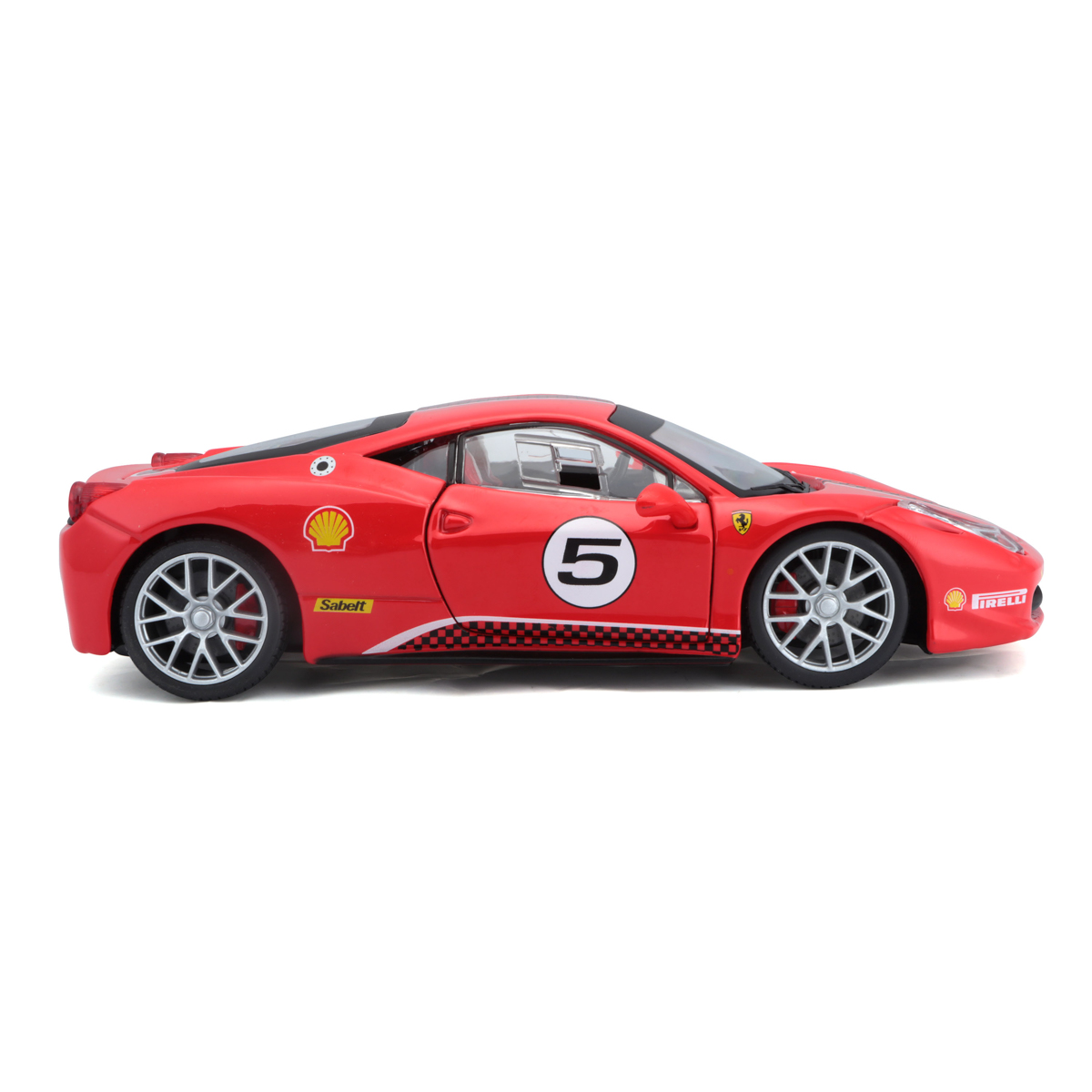 Bburago - RACING, Ferrari 458 Challenge, červená, 1:24