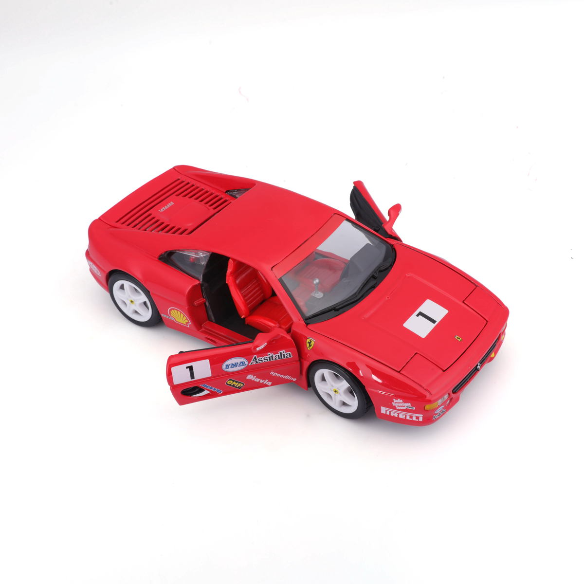 Bburago - RACING, Ferrari F355 Challenge, červená, 1:24