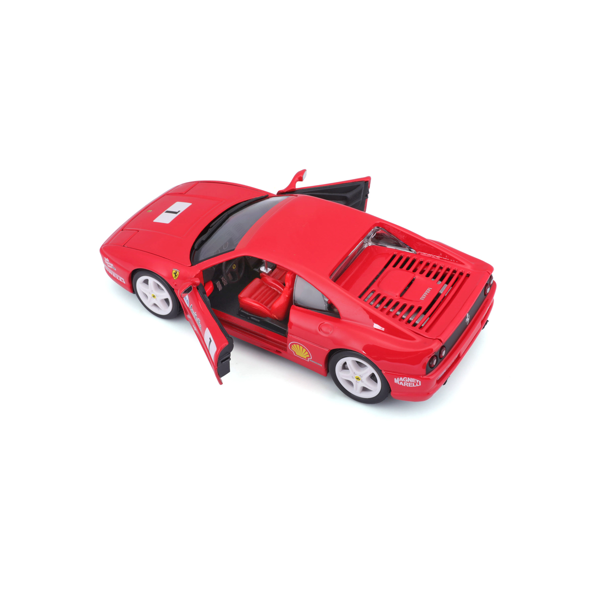 Bburago - RACING, Ferrari F355 Challenge, červená, 1:24