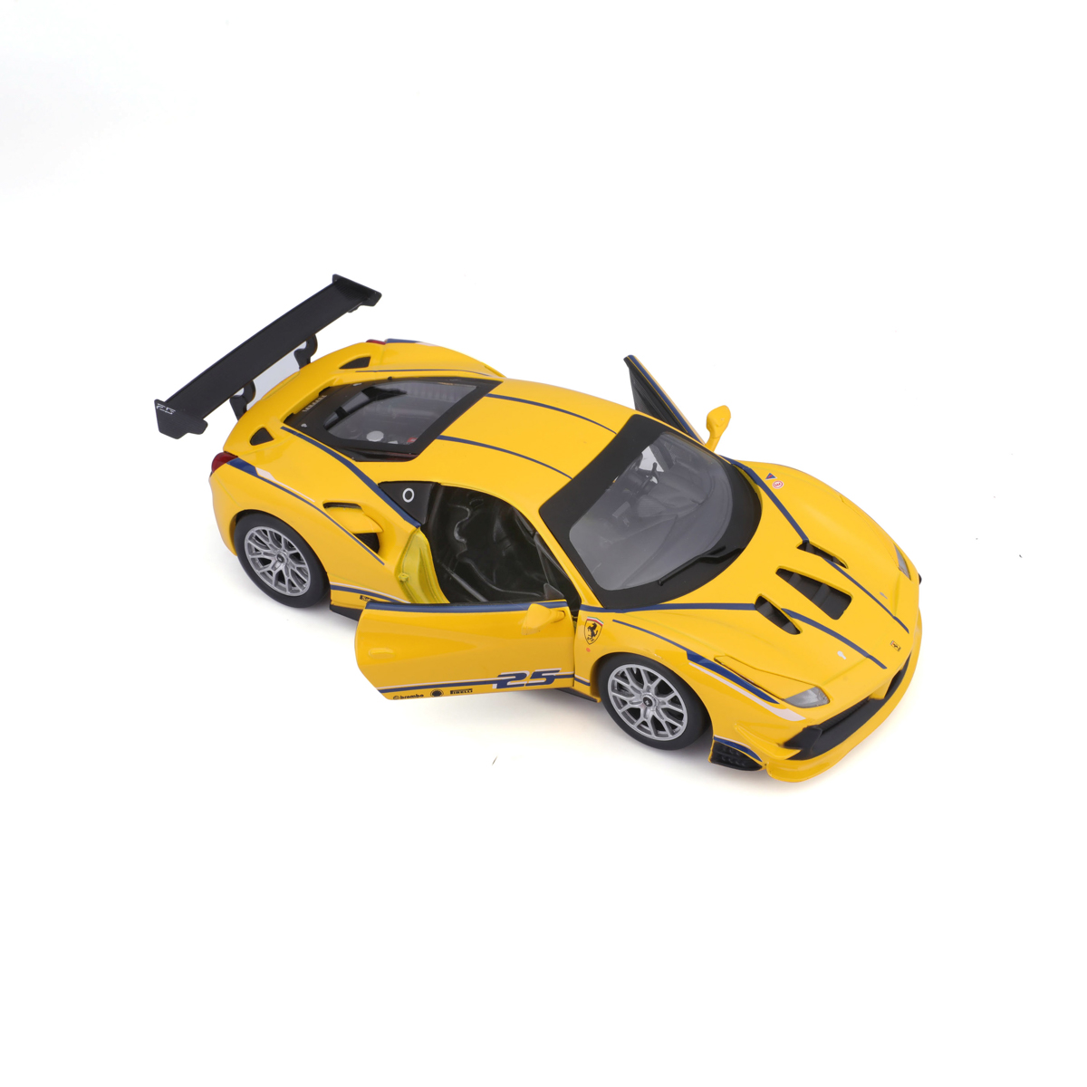 Bburago - RACING, Ferrari 488 Challenge, žlutá, 1:24