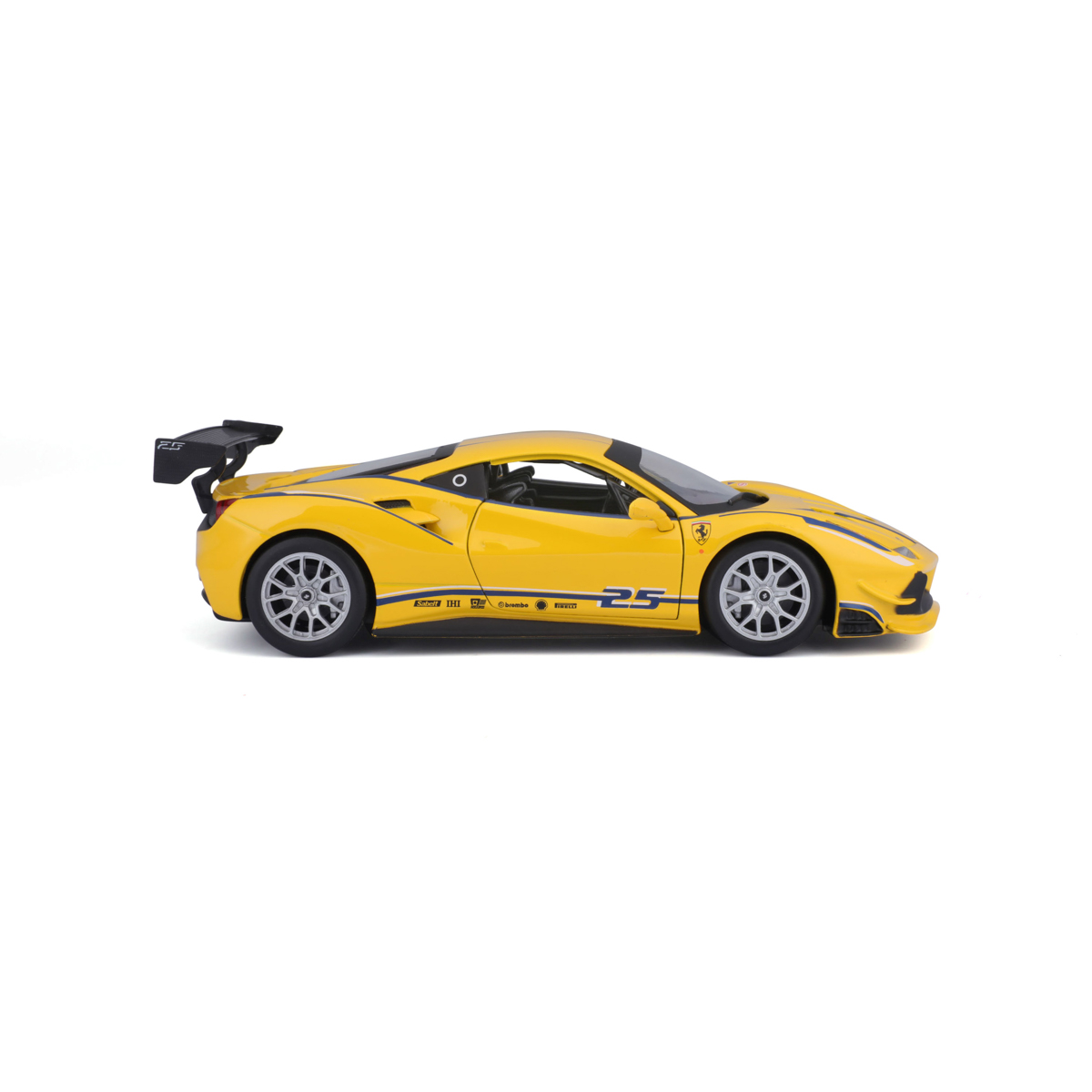 Bburago - RACING, Ferrari 488 Challenge, žlutá, 1:24