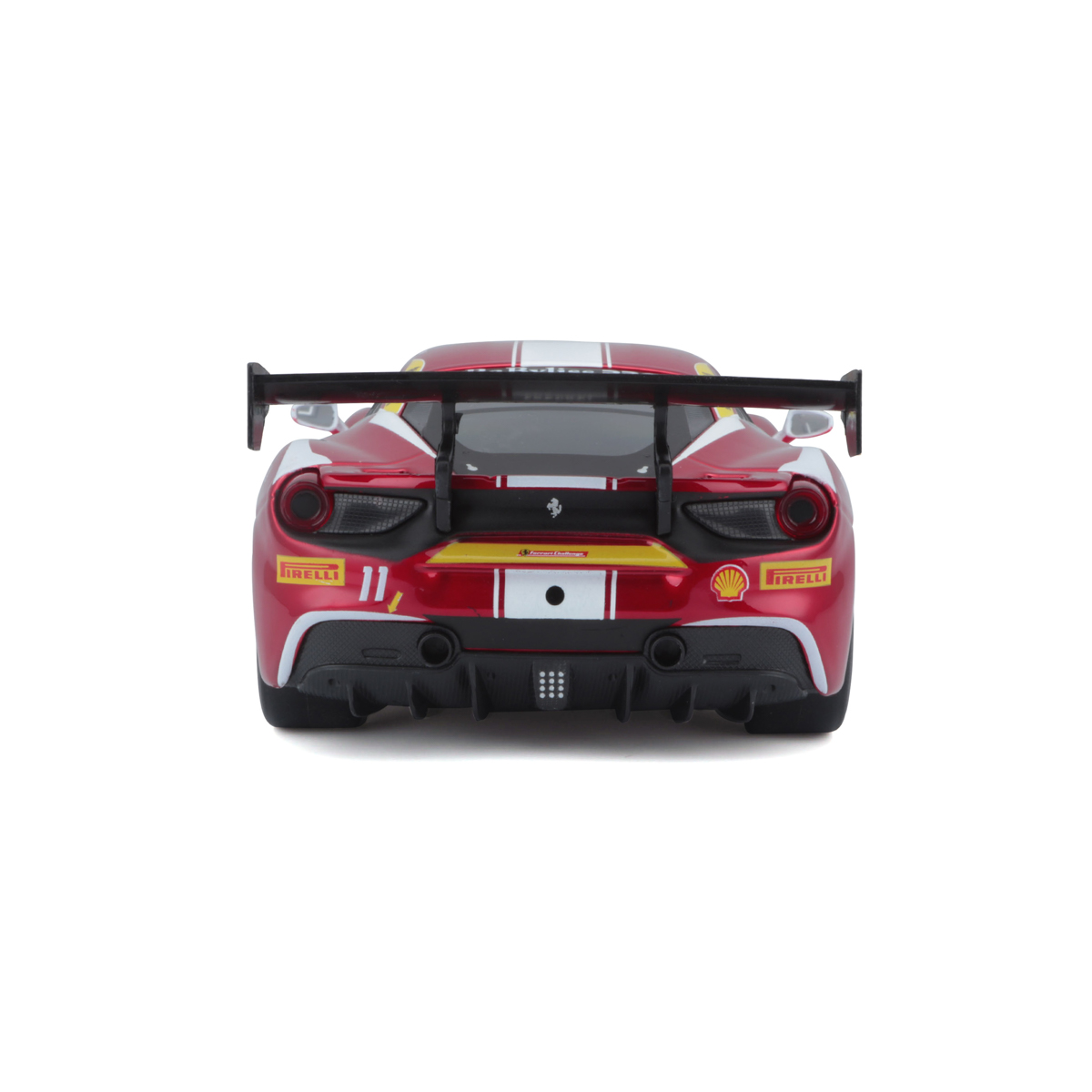 Bburago - RACING, Ferrari 488 Challenge (Formula racing 2017), tmavě červená, 1:24