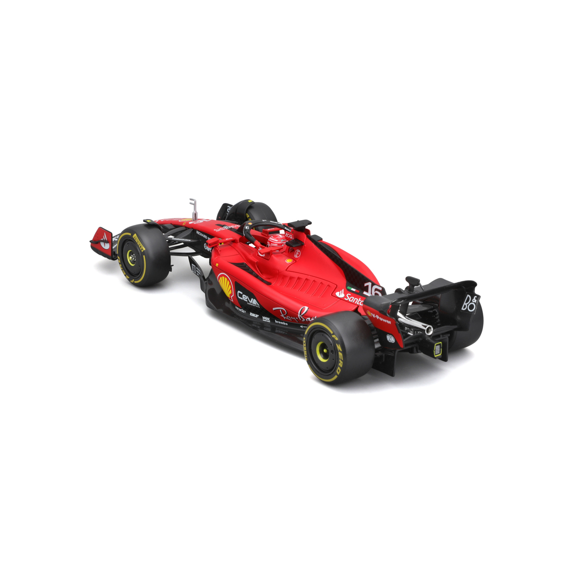 Bburago - FORMULA RACING, Ferrari SF-23 (2023) v dekorativním boxu, 16# Charles Leclerc, 1:24