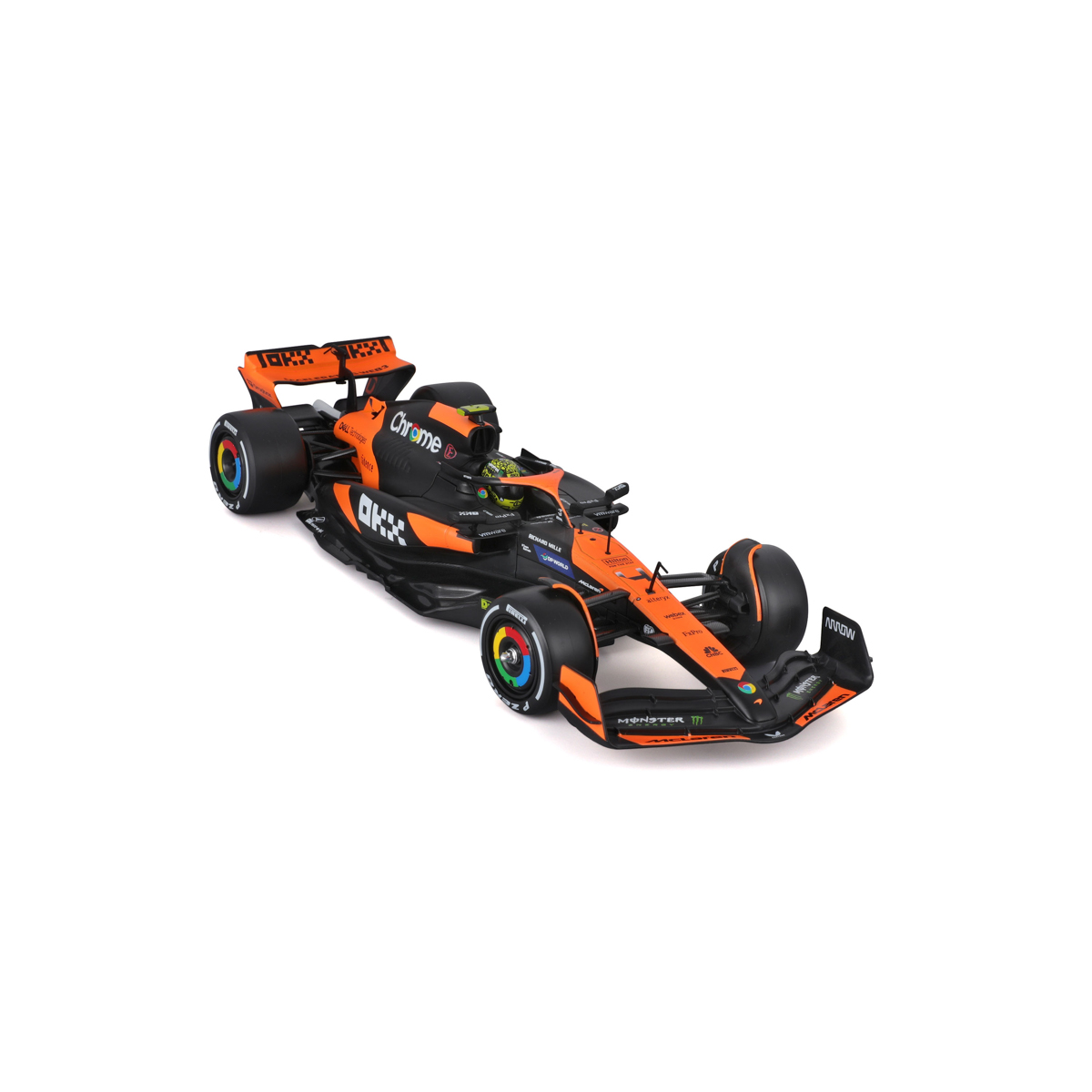 Bburago - RACE Formule F1 v dekorativním boxu, McLaren Team MCL38 (2024), 4# Lando Norris, 1:24