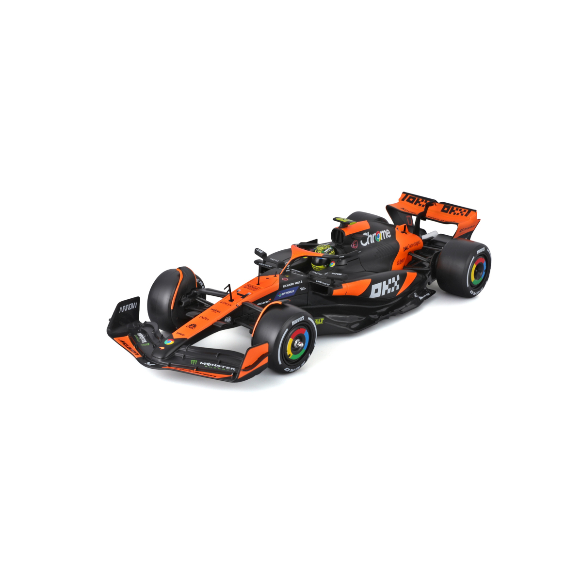 Bburago - RACE Formule F1 v dekorativním boxu, McLaren Team MCL38 (2024), 4# Lando Norris, 1:24