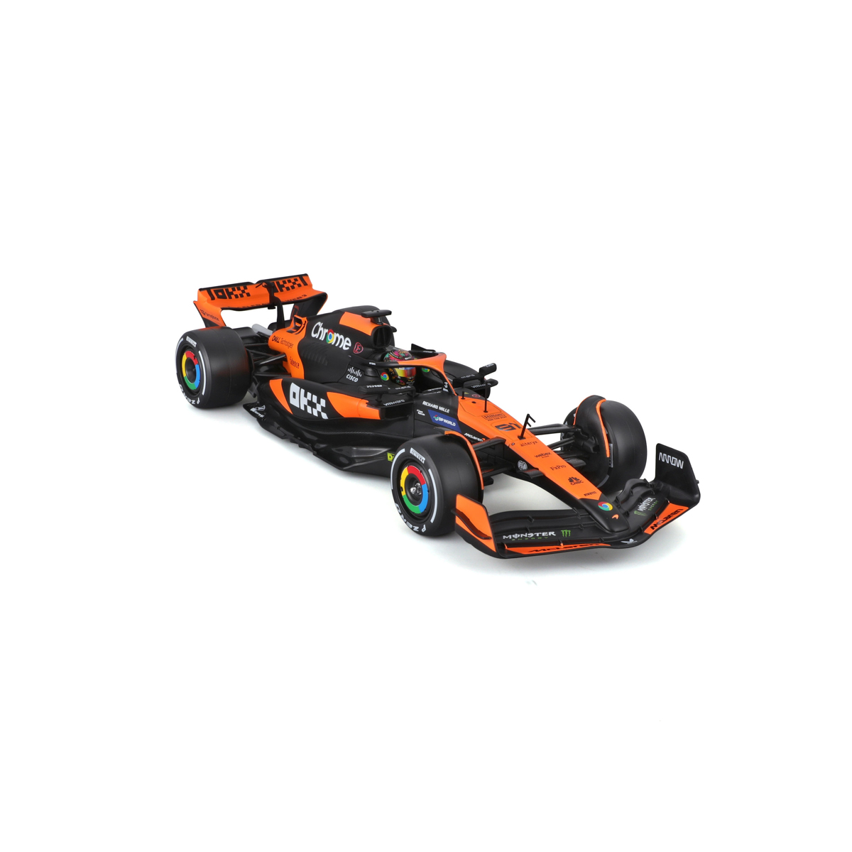 Bburago - RACE Formule F1 v dekorativním boxu, McLaren Team MCL38 (2024), 81# Oscar Piastr, 1:24