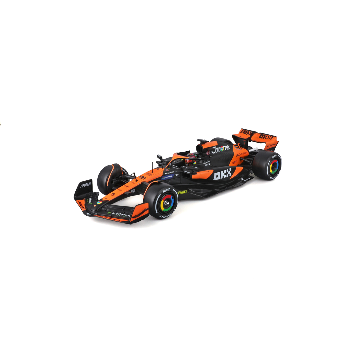 Bburago - RACE Formule F1 v dekorativním boxu, McLaren Team MCL38 (2024), 81# Oscar Piastr, 1:24