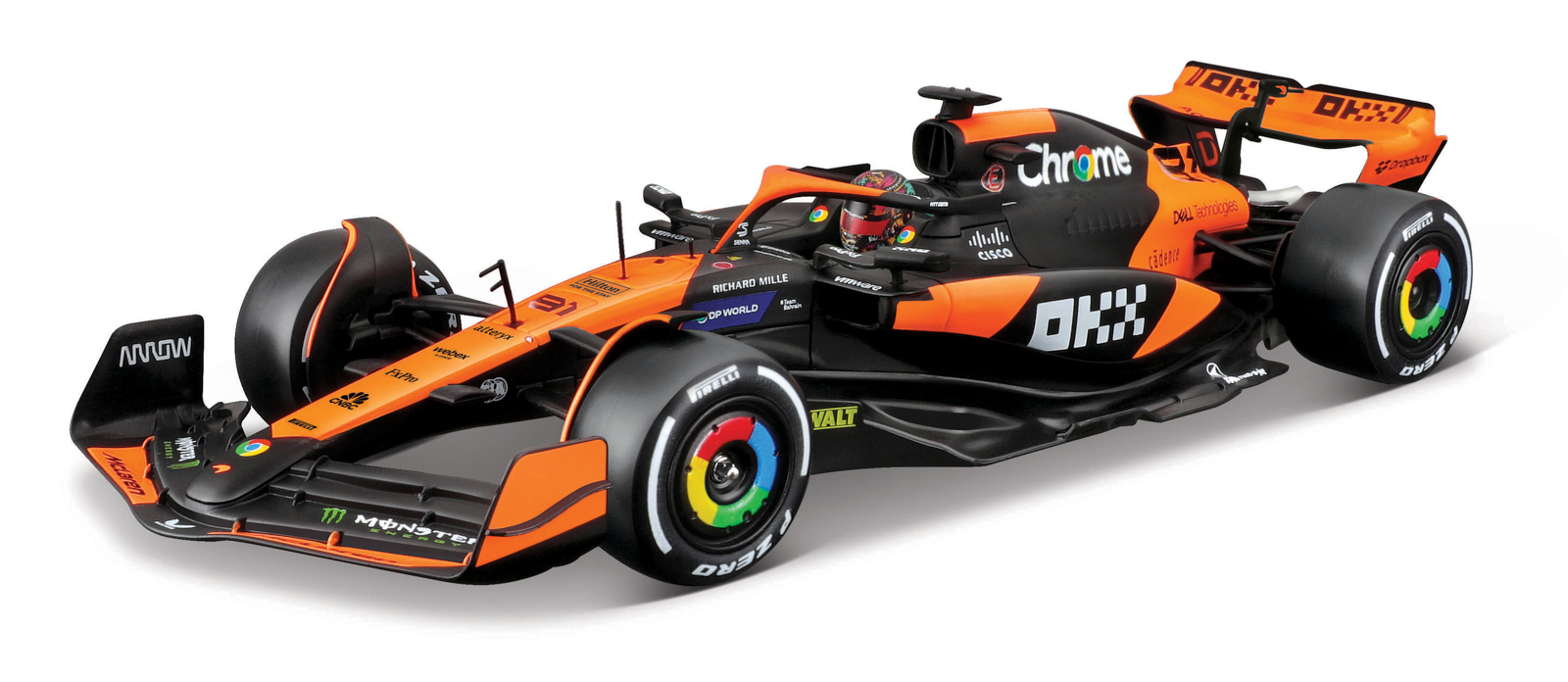 Bburago - RACE Formule F1 v dekorativním boxu, McLaren Team MCL38 (2024), 81# Oscar Piastr, 1:24