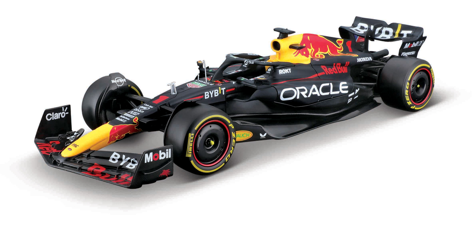Bburago - RACE Formule F1 s figurkou jezdce, Oracle Red Bull Racing RB19 (2023), #1 Verstappen, 1:24