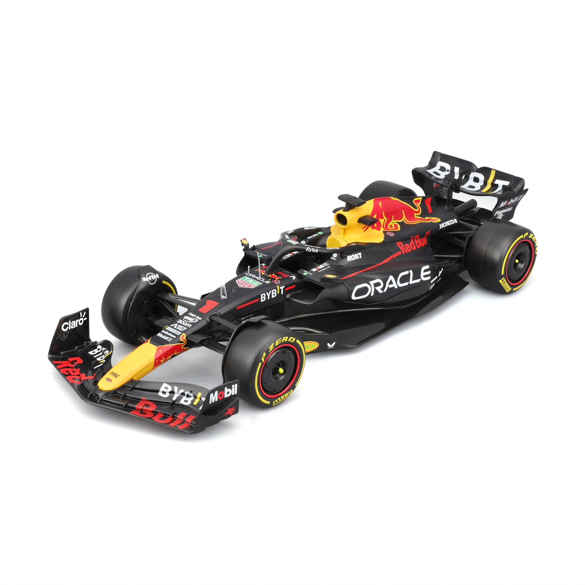 Bburago - RACE Formule F1 s figurkou jezdce, Oracle Red Bull Racing RB19 (2023), #1 Verstappen, 1:24