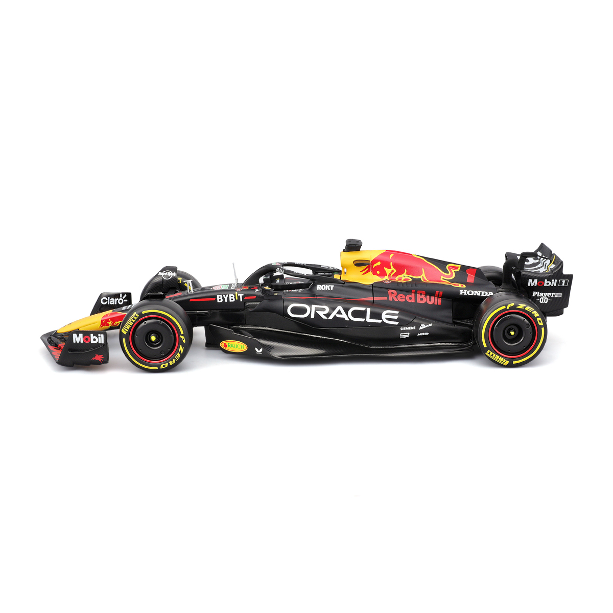 Bburago - RACE Formule F1 s figurkou jezdce, Oracle Red Bull Racing RB19 (2023), #1 Verstappen, 1:24